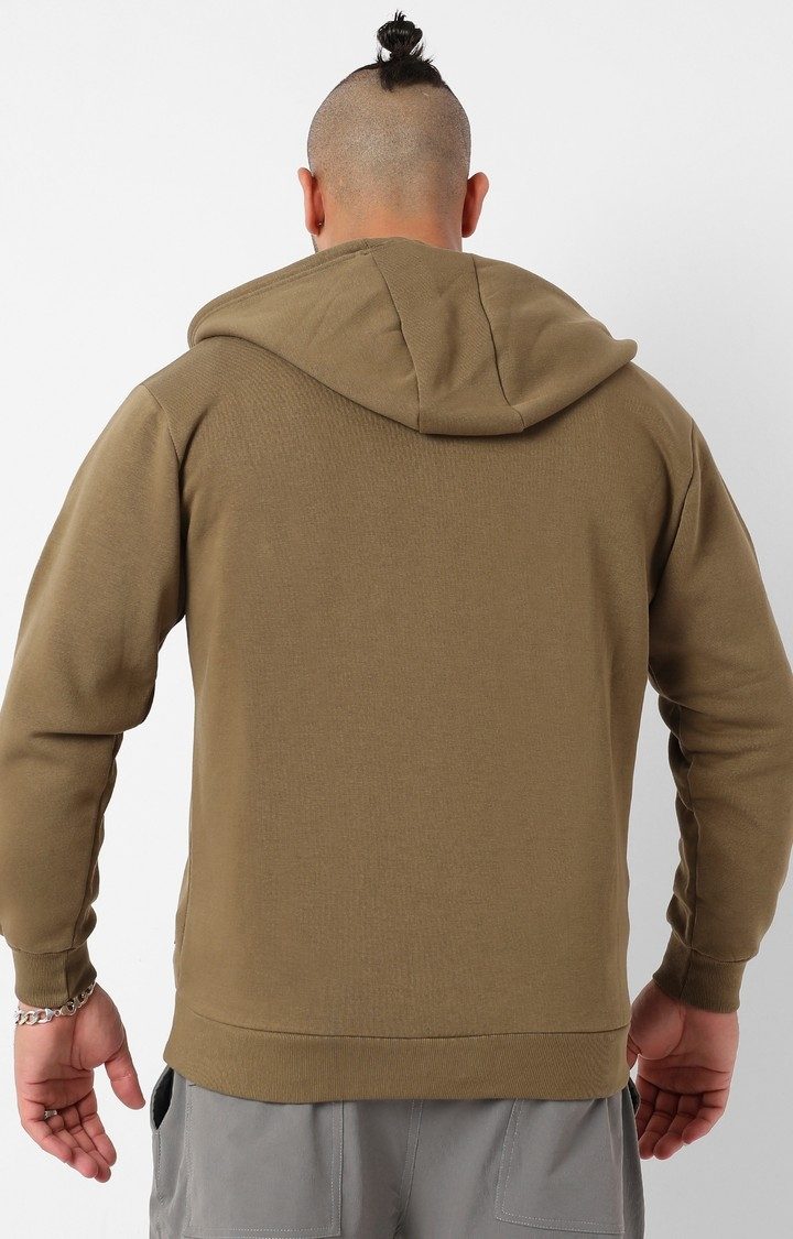 Men's Green Solid Hoodies