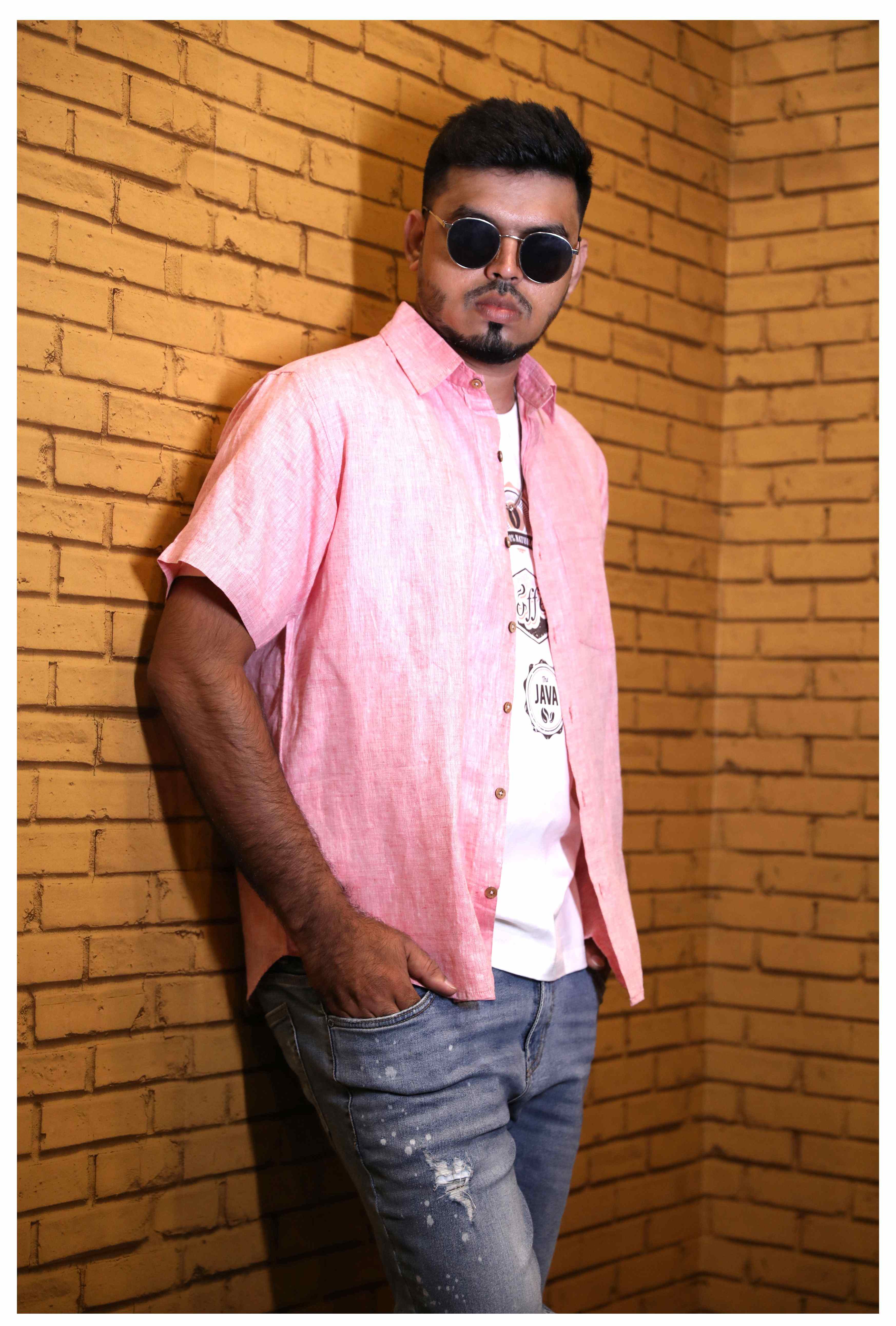 Men’s Short Sleeve Linen Shirt