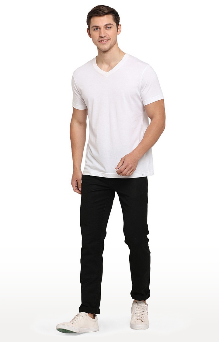JadeBlue Sport | Men's Black Cotton Solid Jeans 1