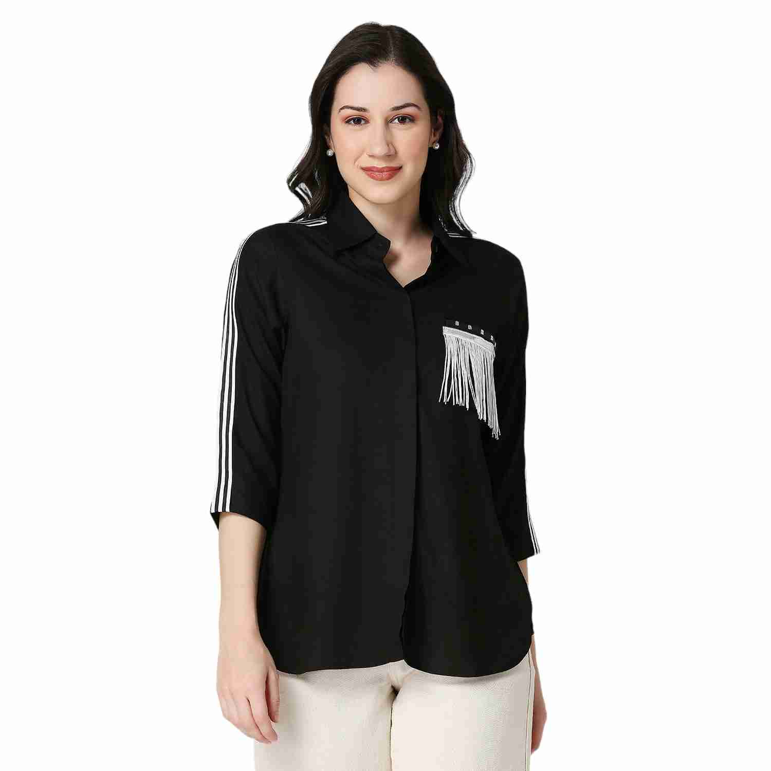 Black Tassel Shirt