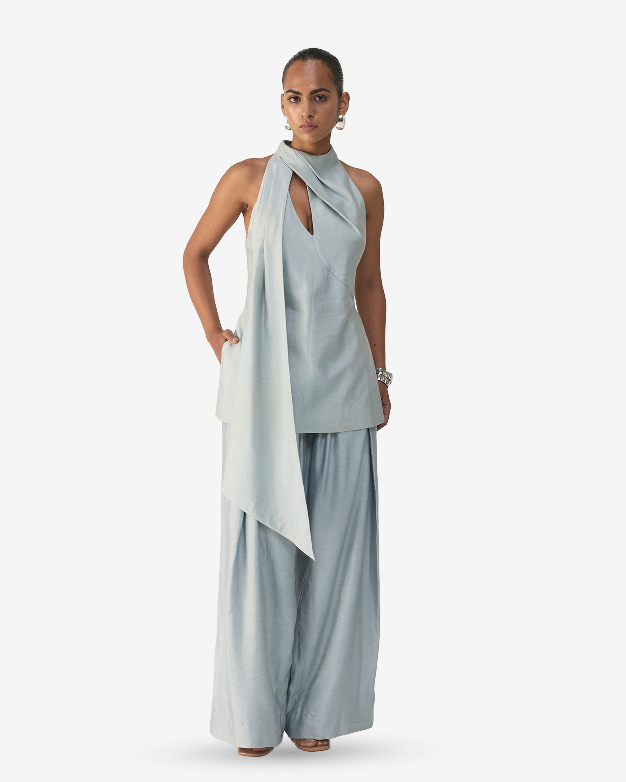 Dusty Blue Cut Out Co-ord