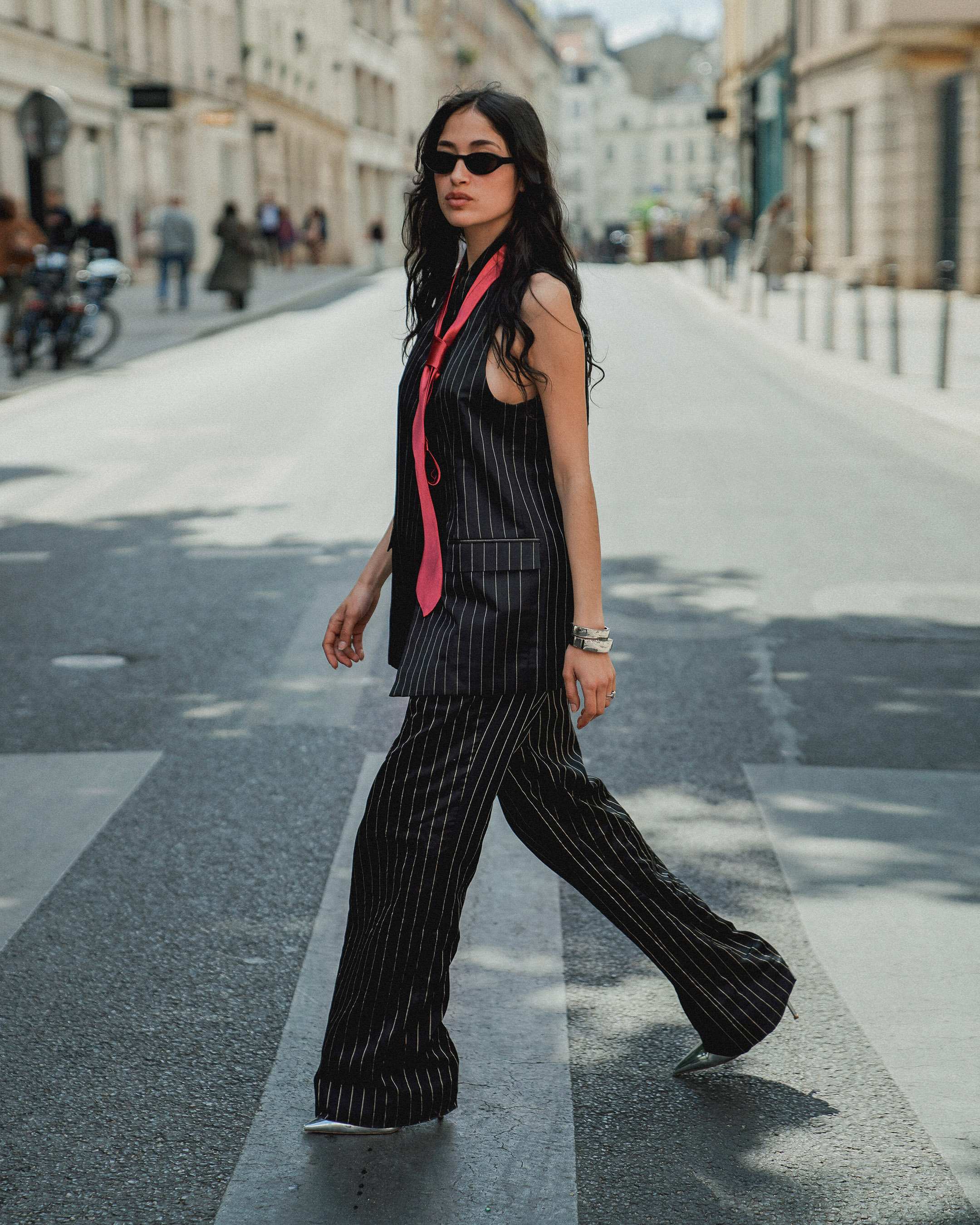 Blackened Pinstripe Vest & Pants