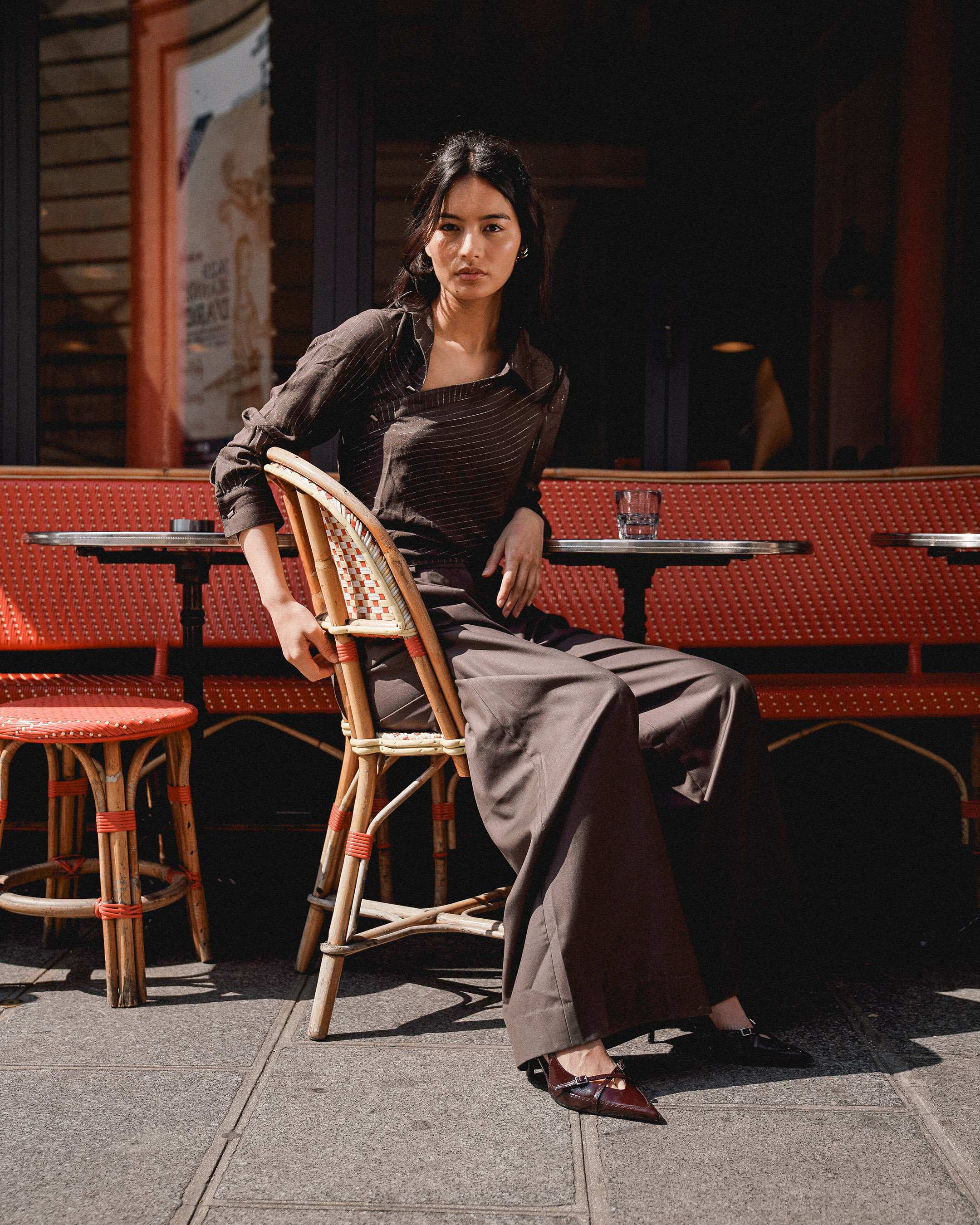 Twany Brown Twisted Shirt & Pants