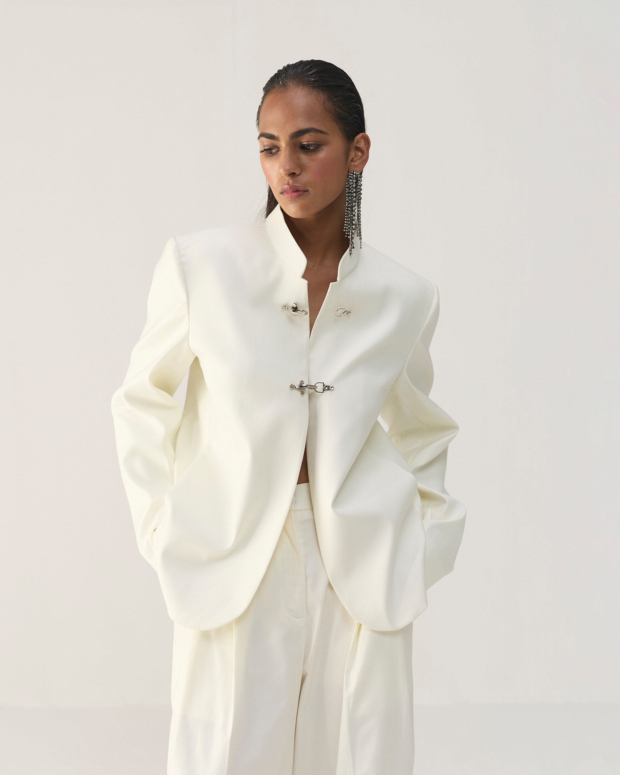 Whisper White Mandarin Jacket