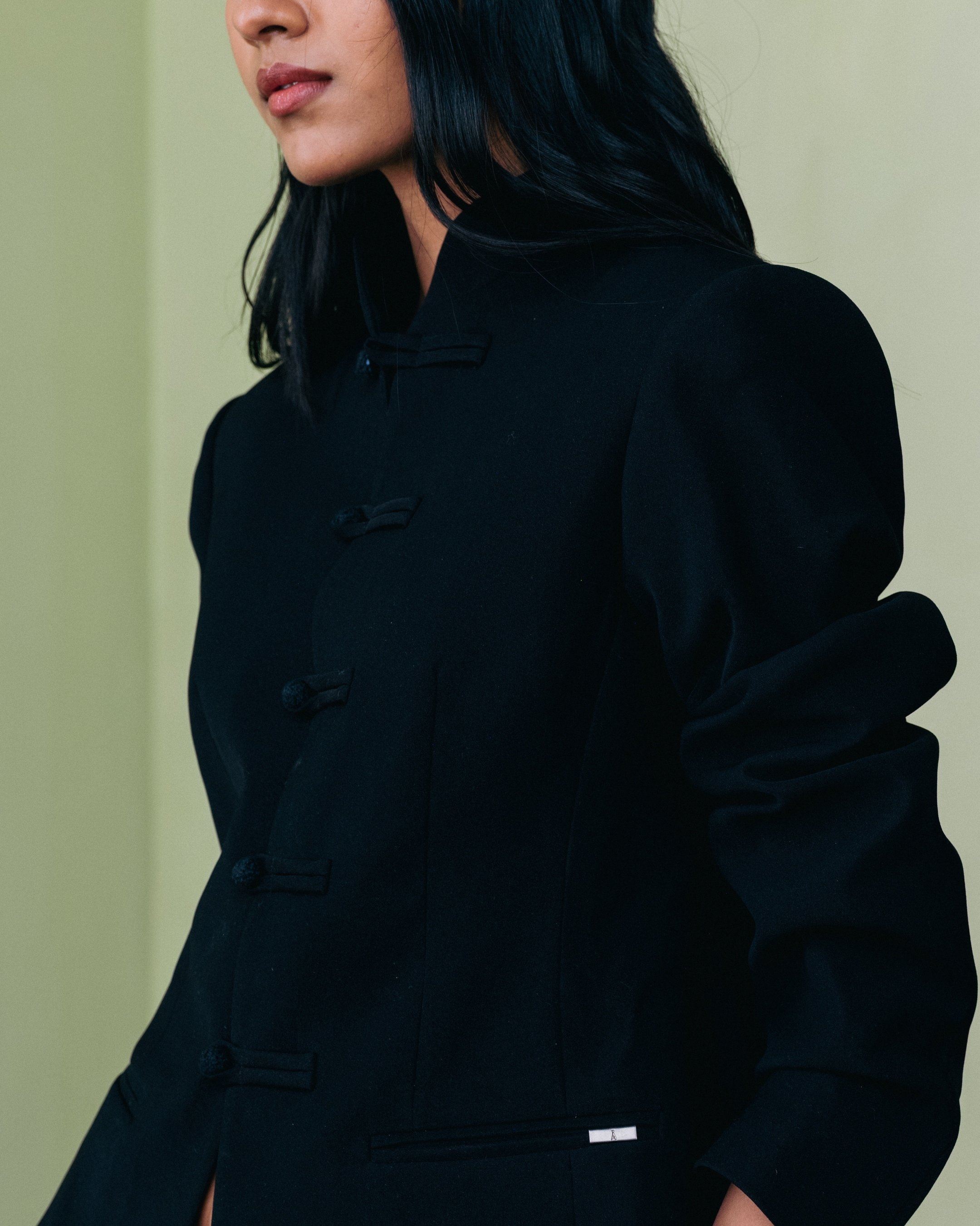 Mandarin Collar Hourglass Blazer