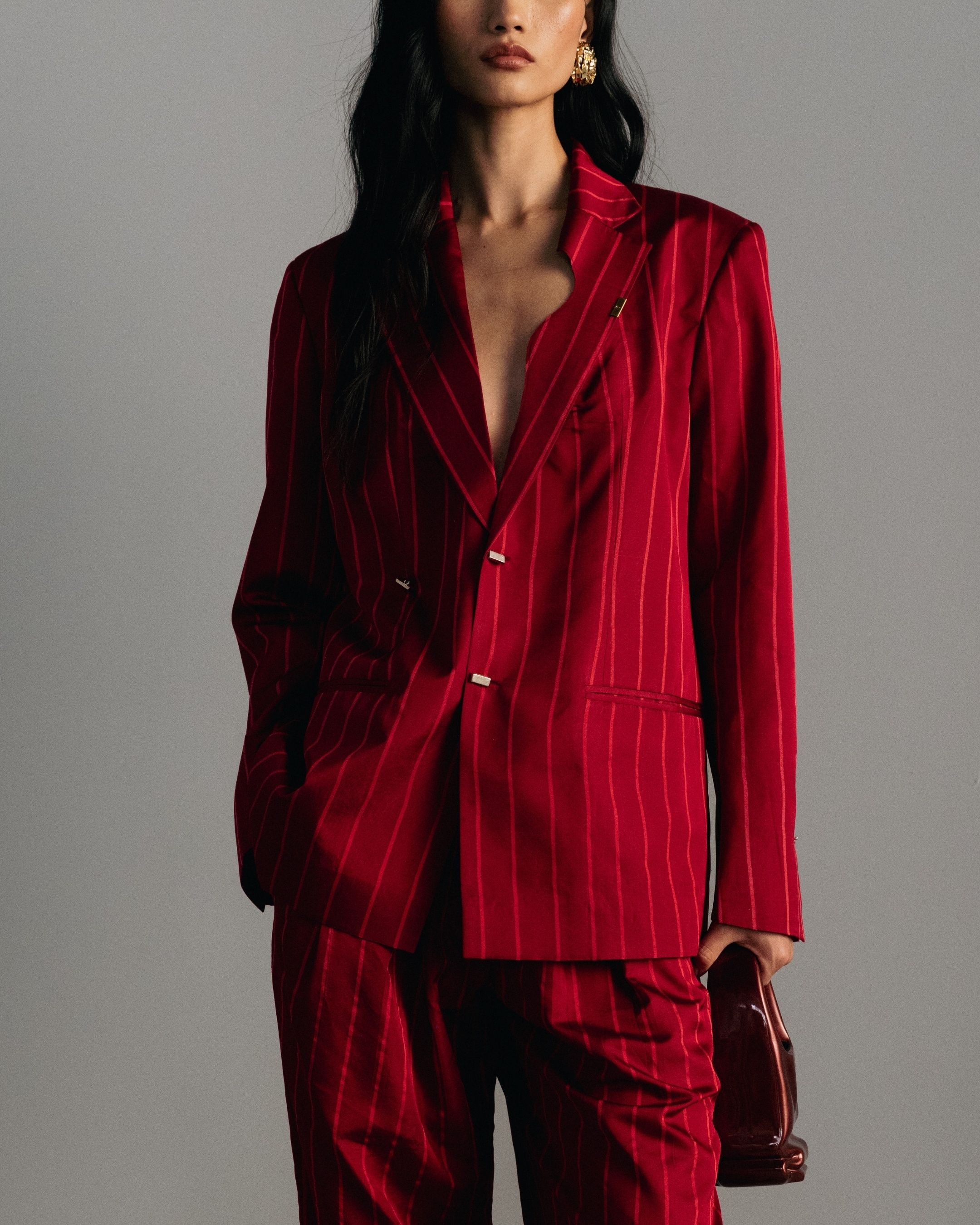 Handwoven Pinstripe Blazer