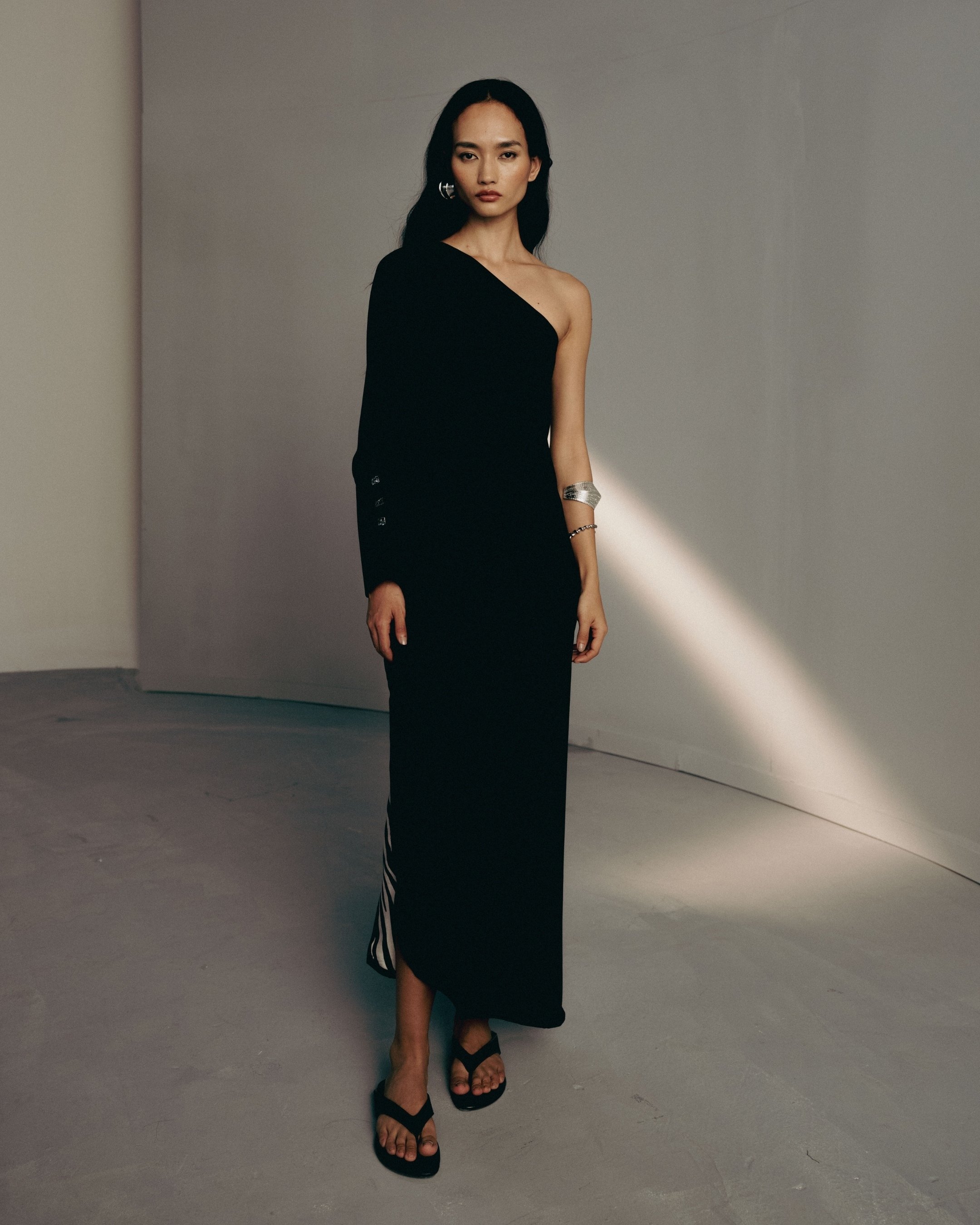 One Shoulder Asymmetric Dress