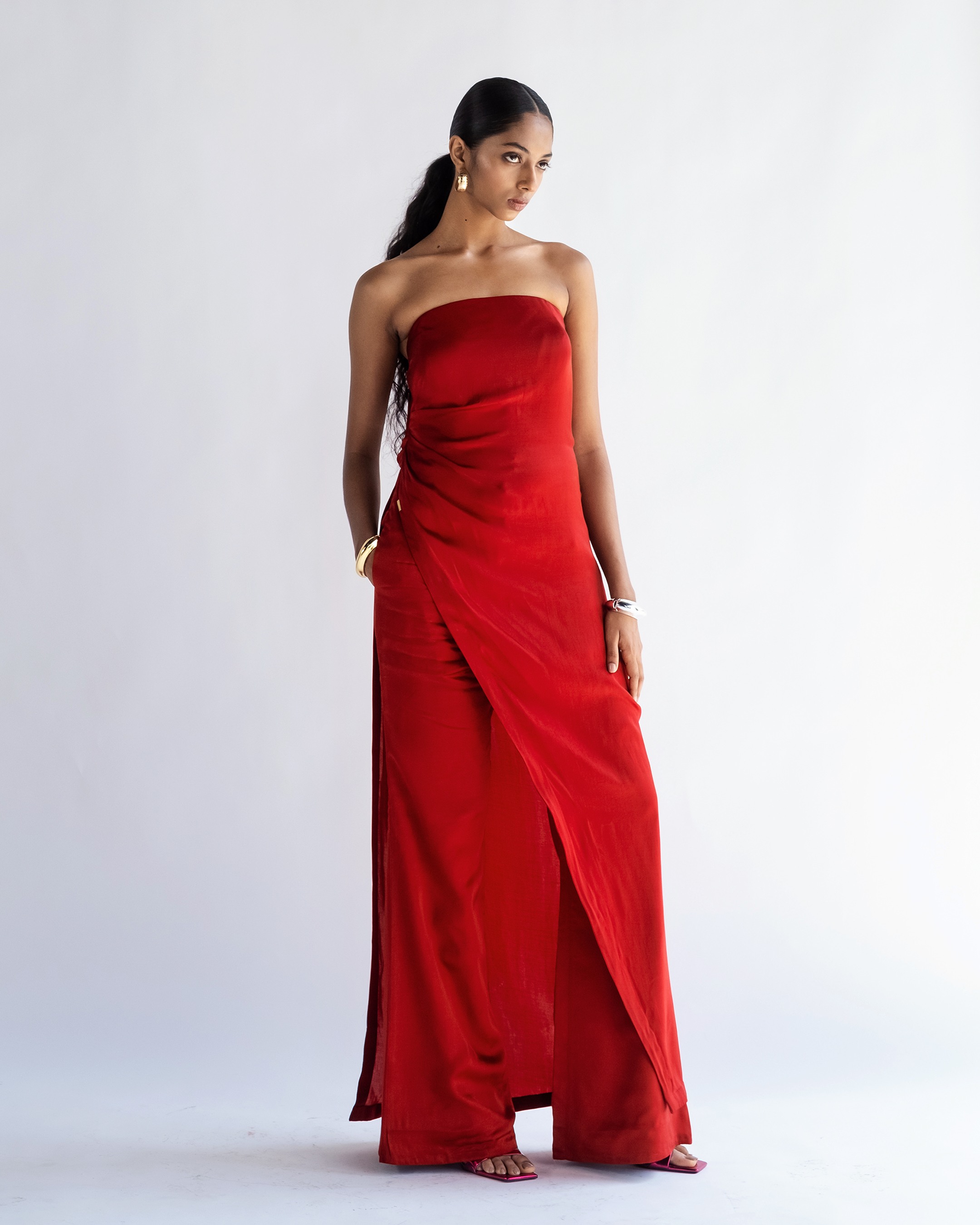 Fiery Red Corset Top & Pants