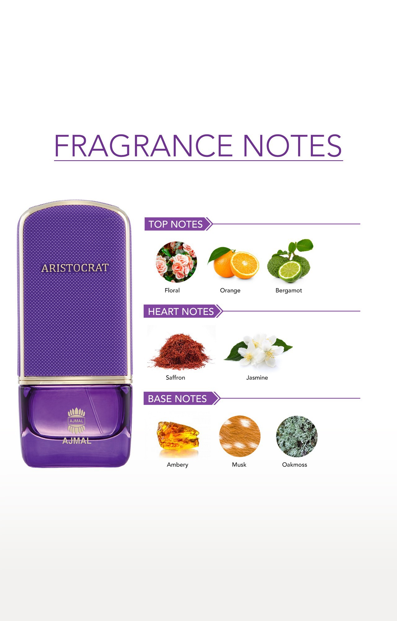 Ajmal Aristocrat EDP 75ML Long Lasting Scent Spray Floral Perfume Gift For Women - Made In Dubai