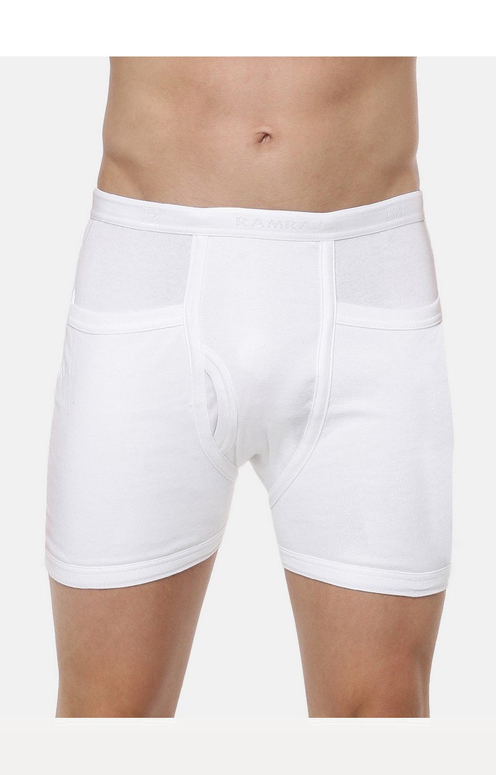 Ramraj Cotton | Ramraj Cotton 100% Soft Combed Fine Jersey Fabric White Trunks (Combo 3) 1
