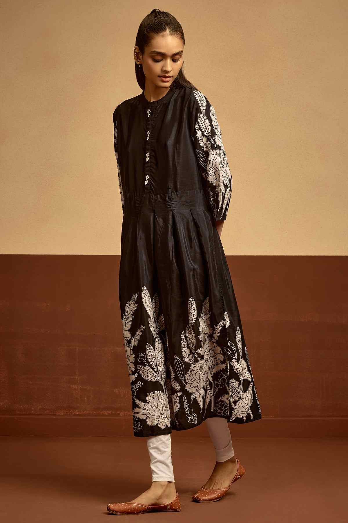 SABHYATA LADIES WESTERN KURTI GOWN 251GI24097 BLACK