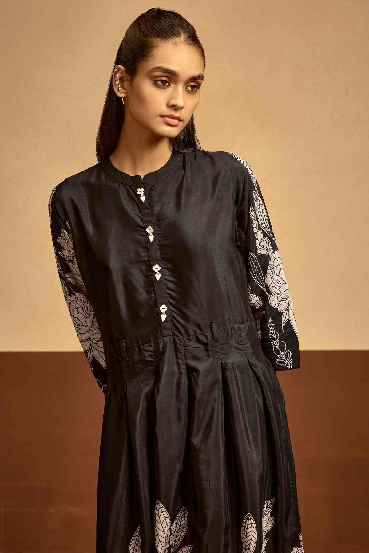 SABHYATA LADIES WESTERN KURTI GOWN 251GI24097 BLACK