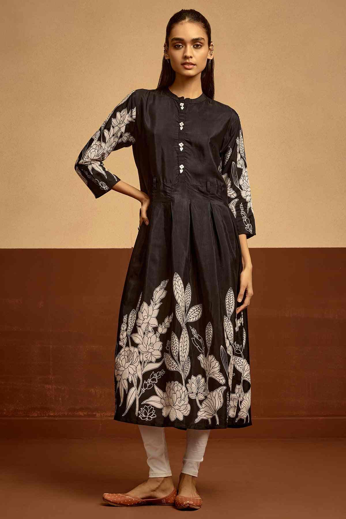 SABHYATA LADIES WESTERN KURTI GOWN 251GI24097 BLACK