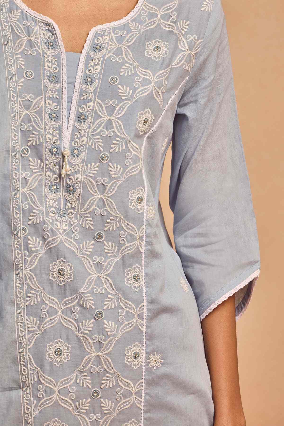 SABHYATA LADIES WESTERN KURTI 3PCS SET 251VLS7078 BLUE