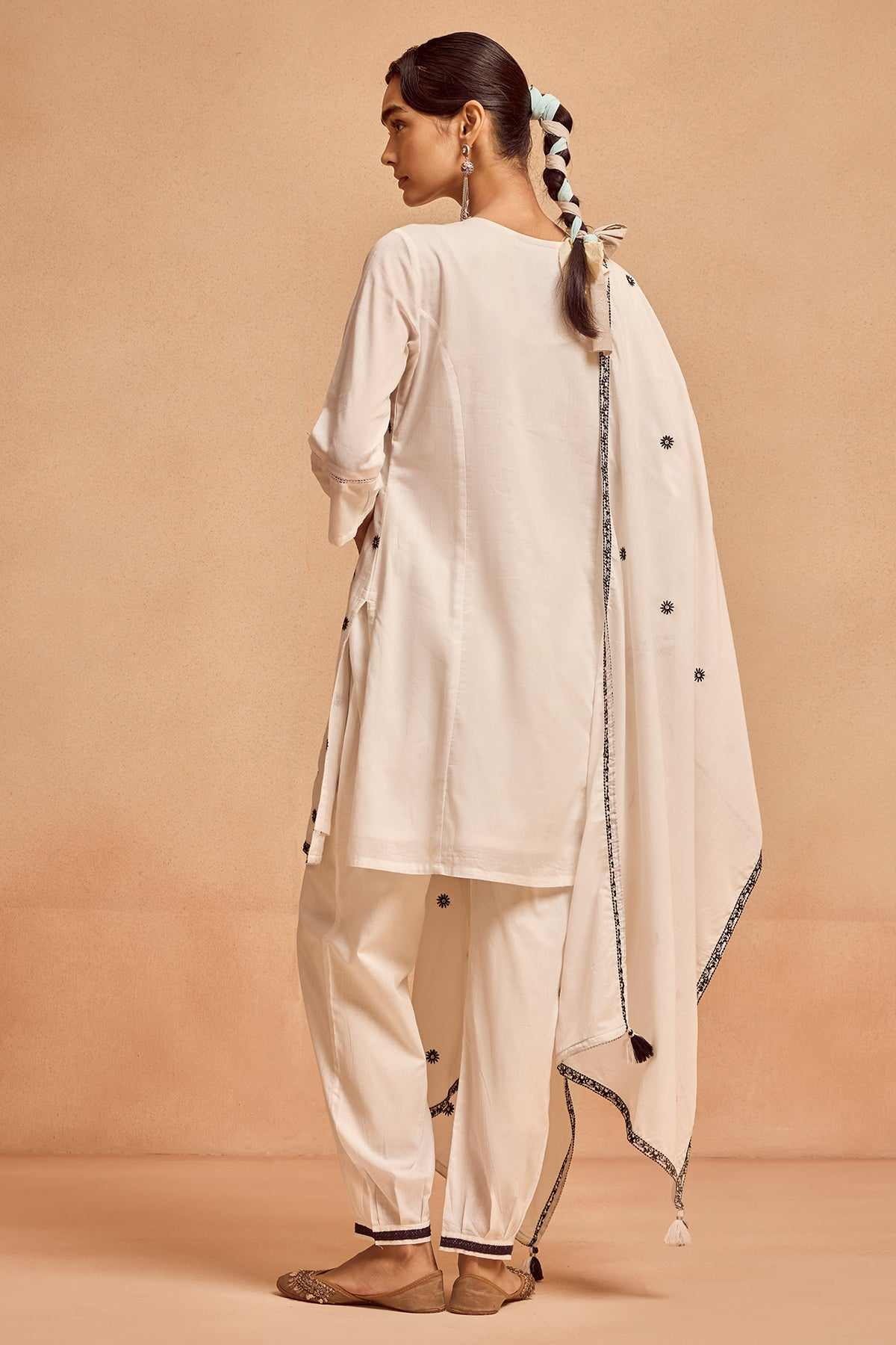 SABHYATA LADIES WESTERN KURTI 3PCS SET 251VLS7046 WHITE