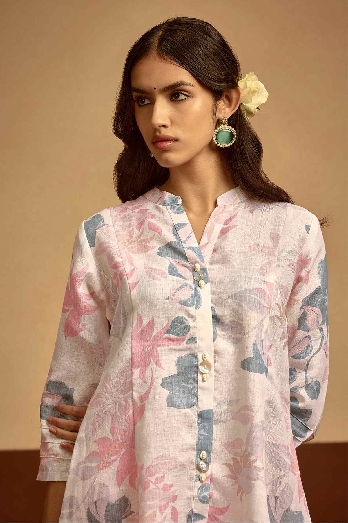 SABHYATA LADIES WESTERN KURTI 2PCS SET 253EW2516 CREAM