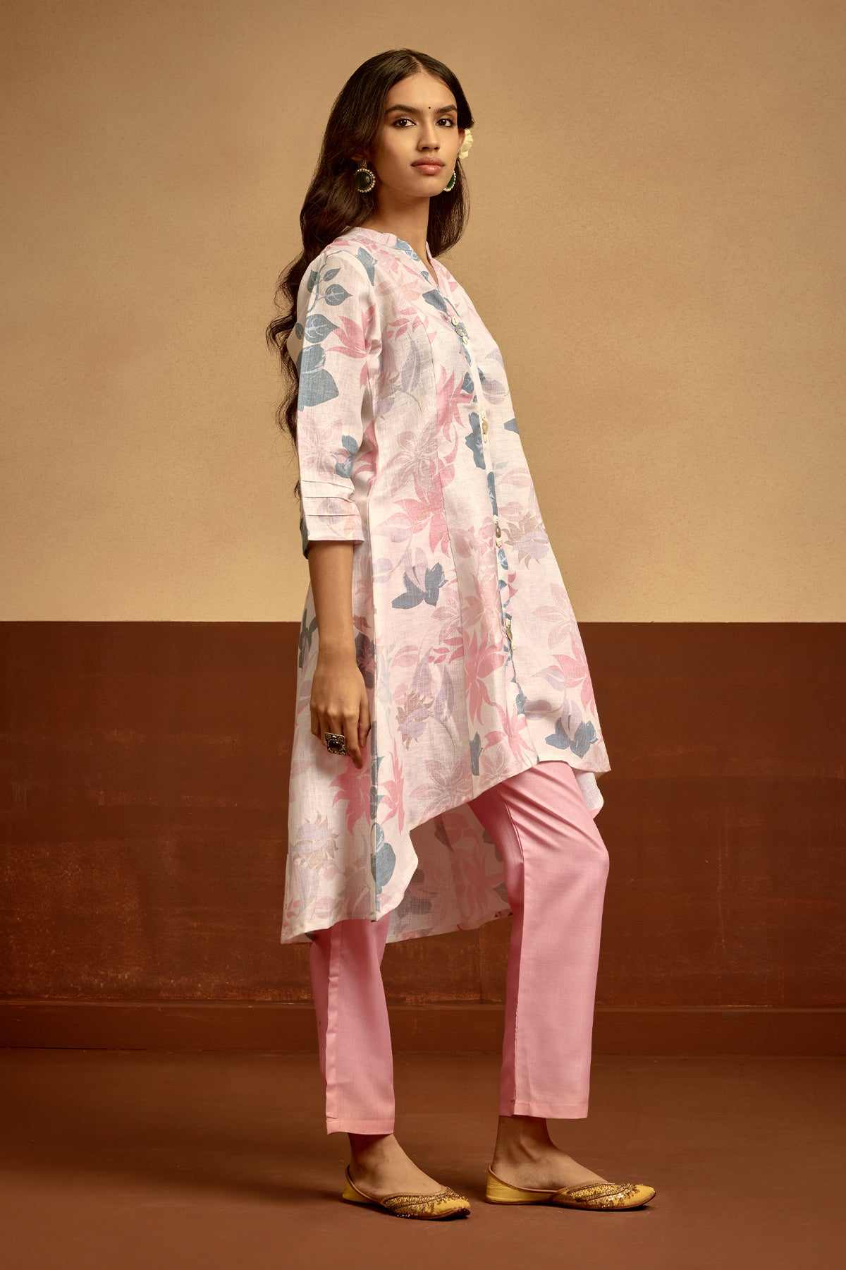SABHYATA LADIES WESTERN KURTI 2PCS SET 253EW2516 CREAM