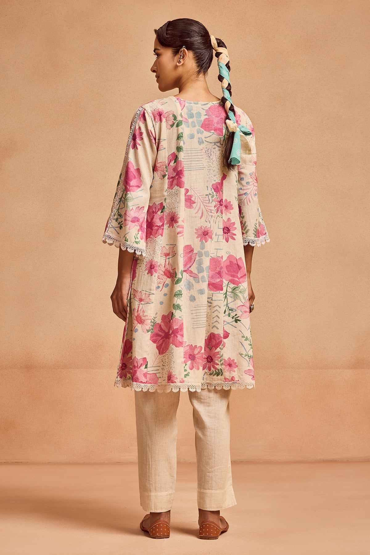 SABHYATA LADIES WESTERN KURTI 2PCS SET 253AA2504 CREAM