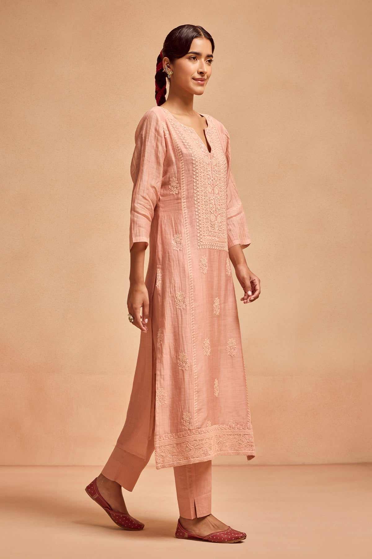 SABHYATA LADIES WESTERN KURTI 3PCS SET 253INC2502 PEACH