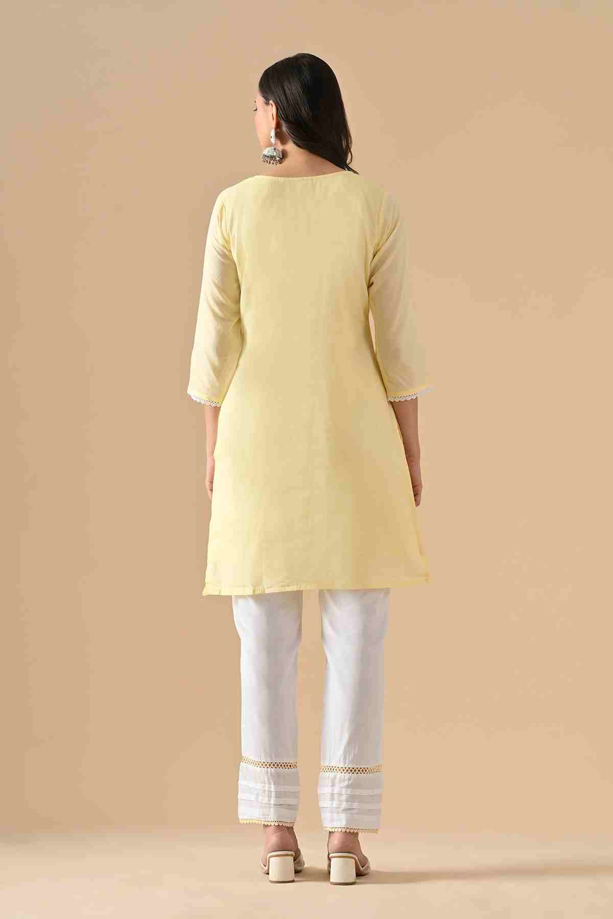 SABHYATA LADIES WESTERN KURTI 2PCS SET 254SR985B YELLOW