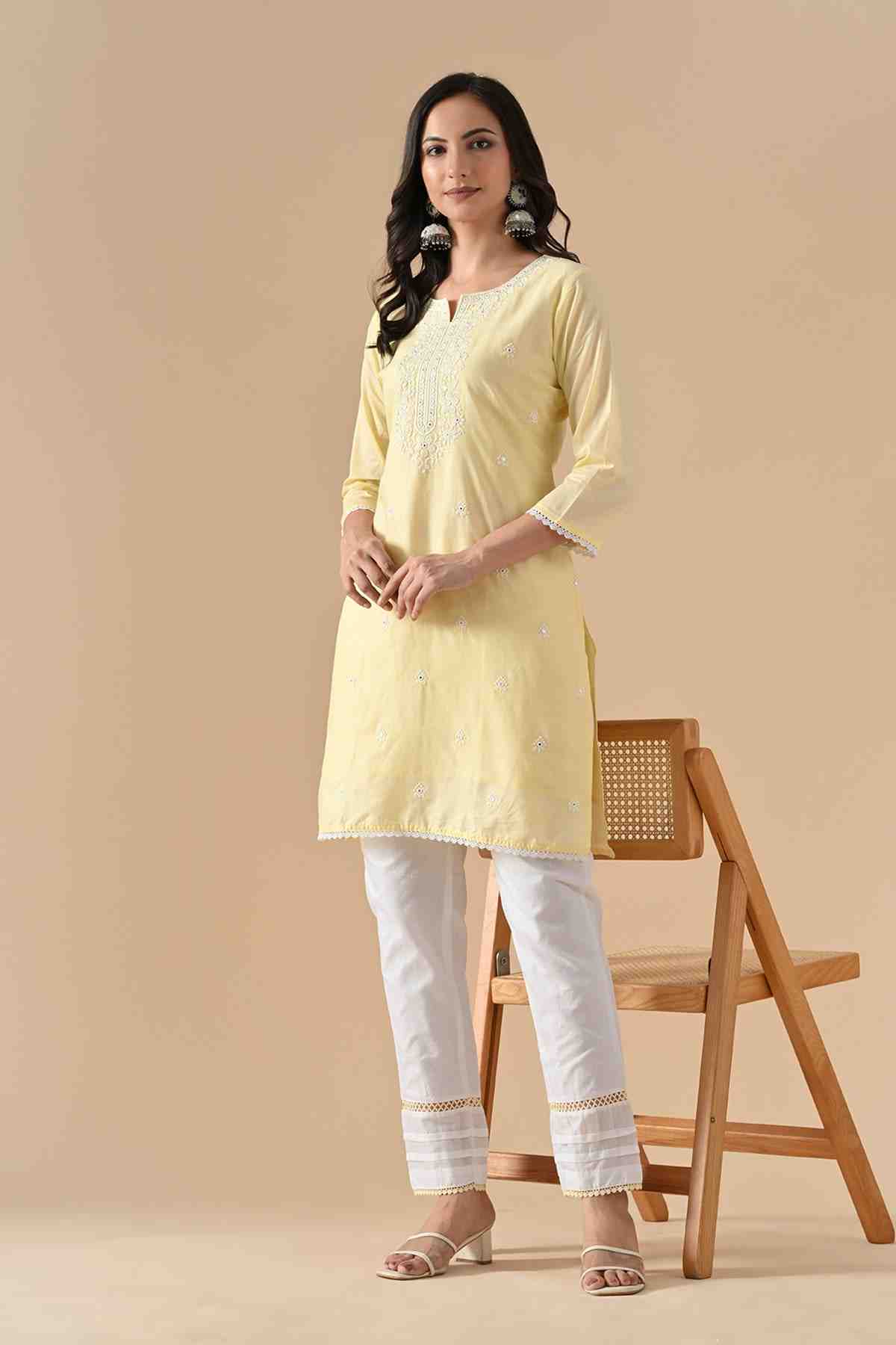 SABHYATA LADIES WESTERN KURTI 2PCS SET 254SR985B YELLOW