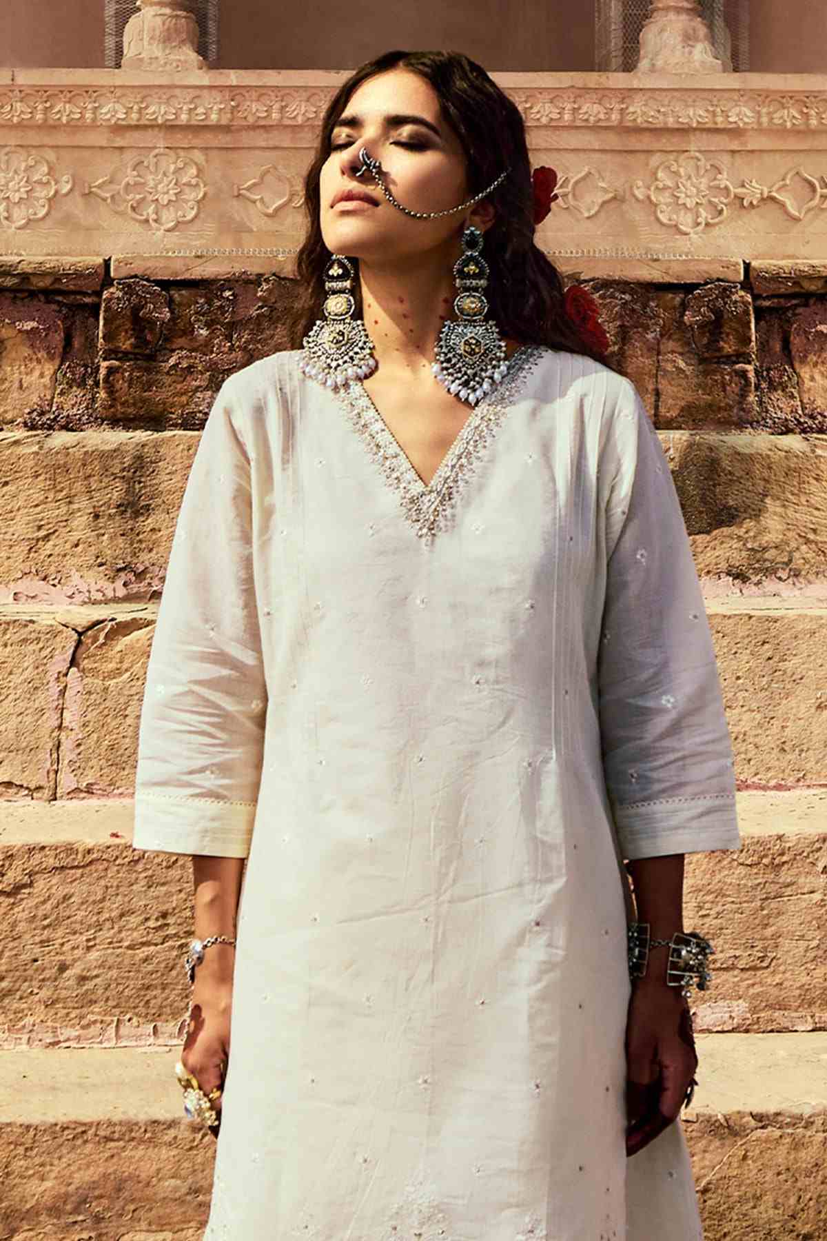 SABHYATA LADIES WESTERN KURTI 2PCS SET C255EW2504 CREAM