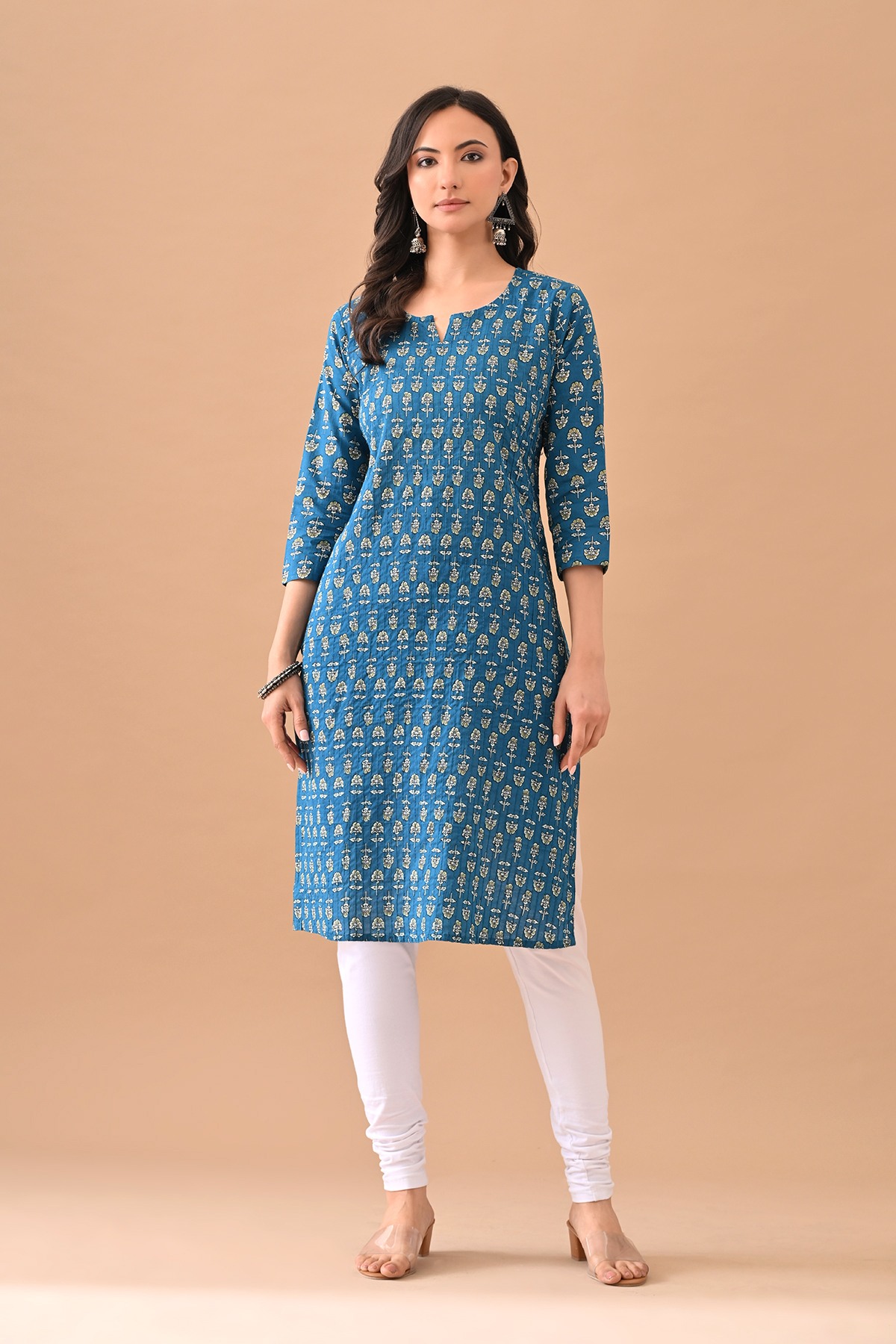 Blue Printed Kurta