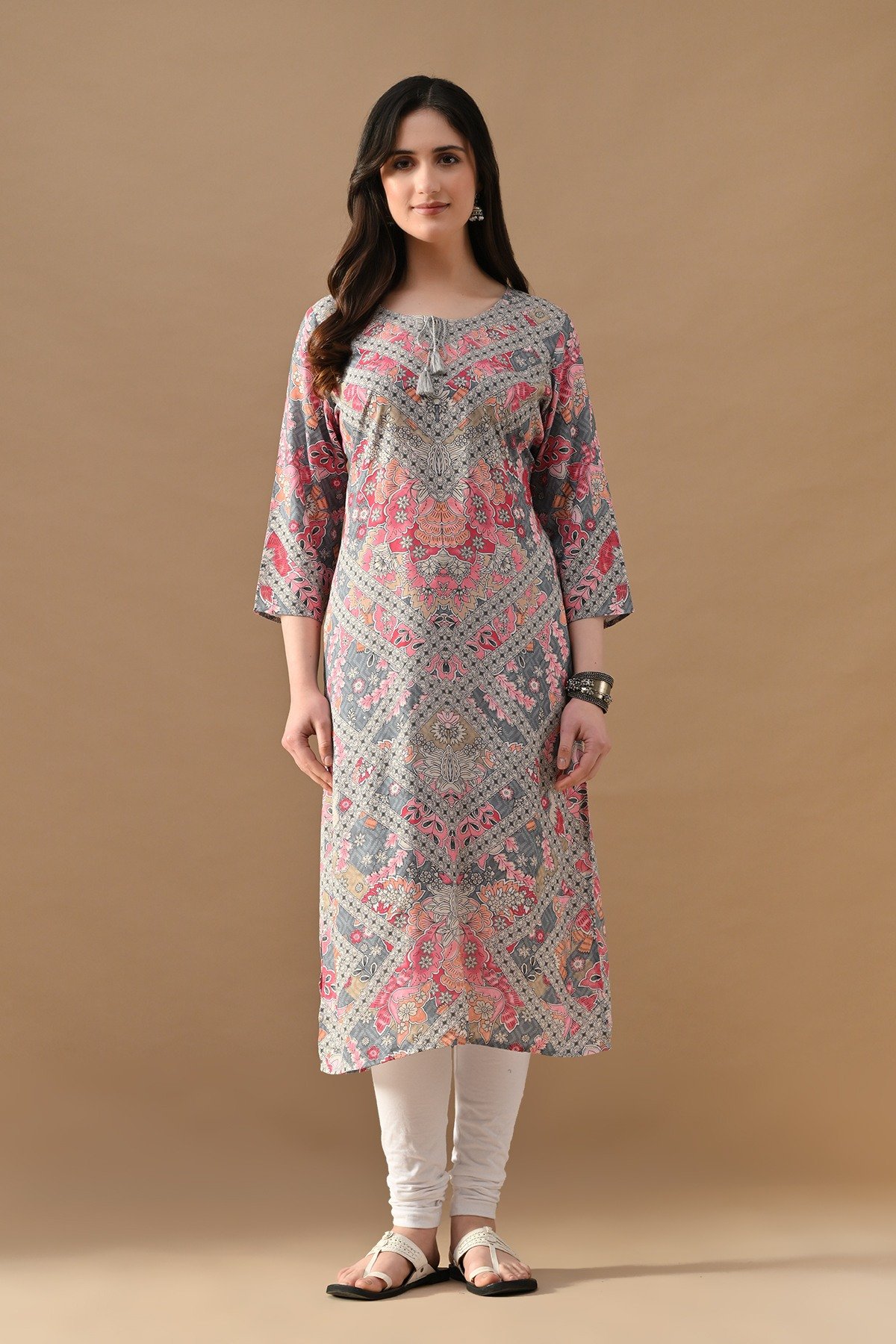 Multi Printed Straight Kurta