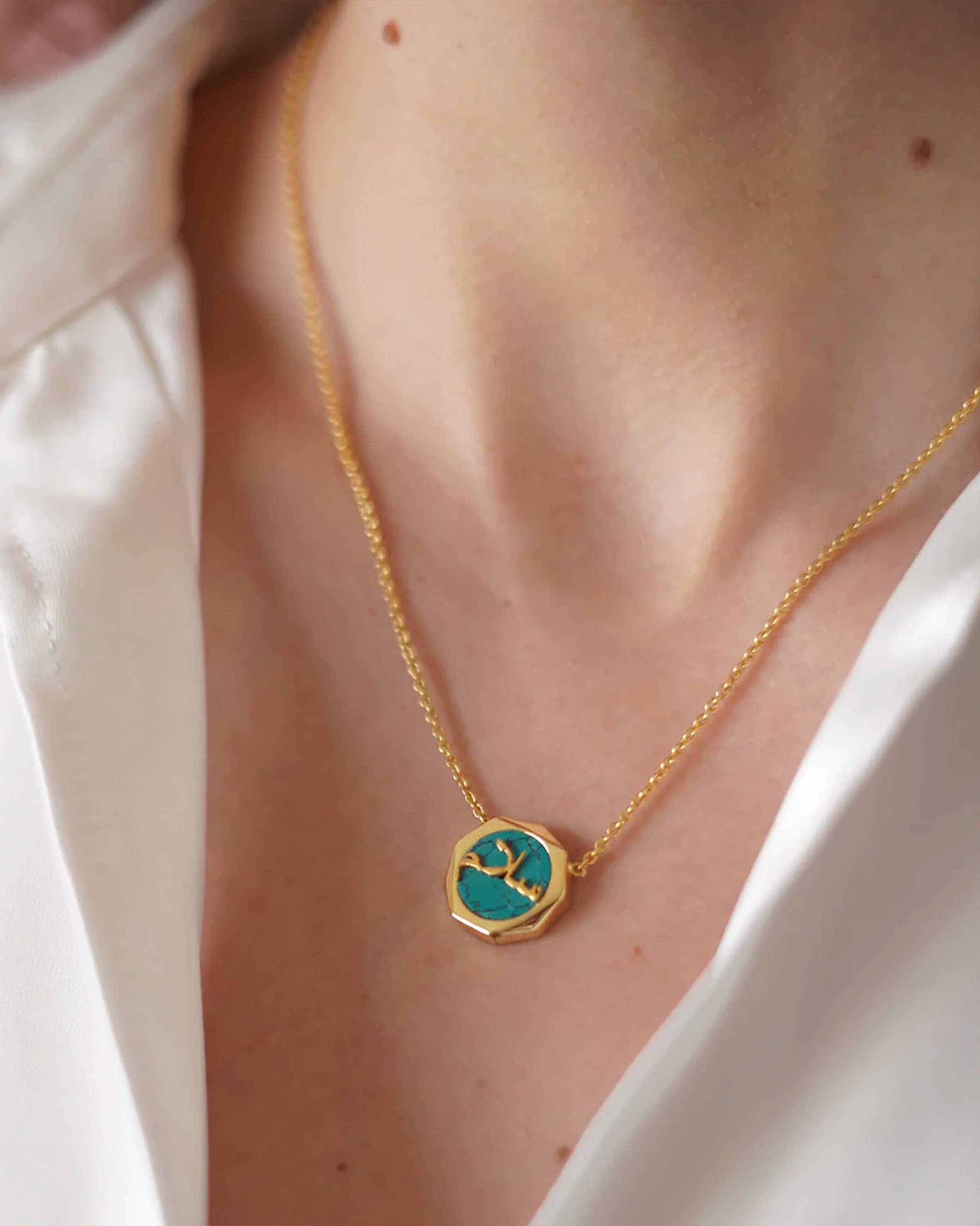 Peace Blue Turquoise Necklace