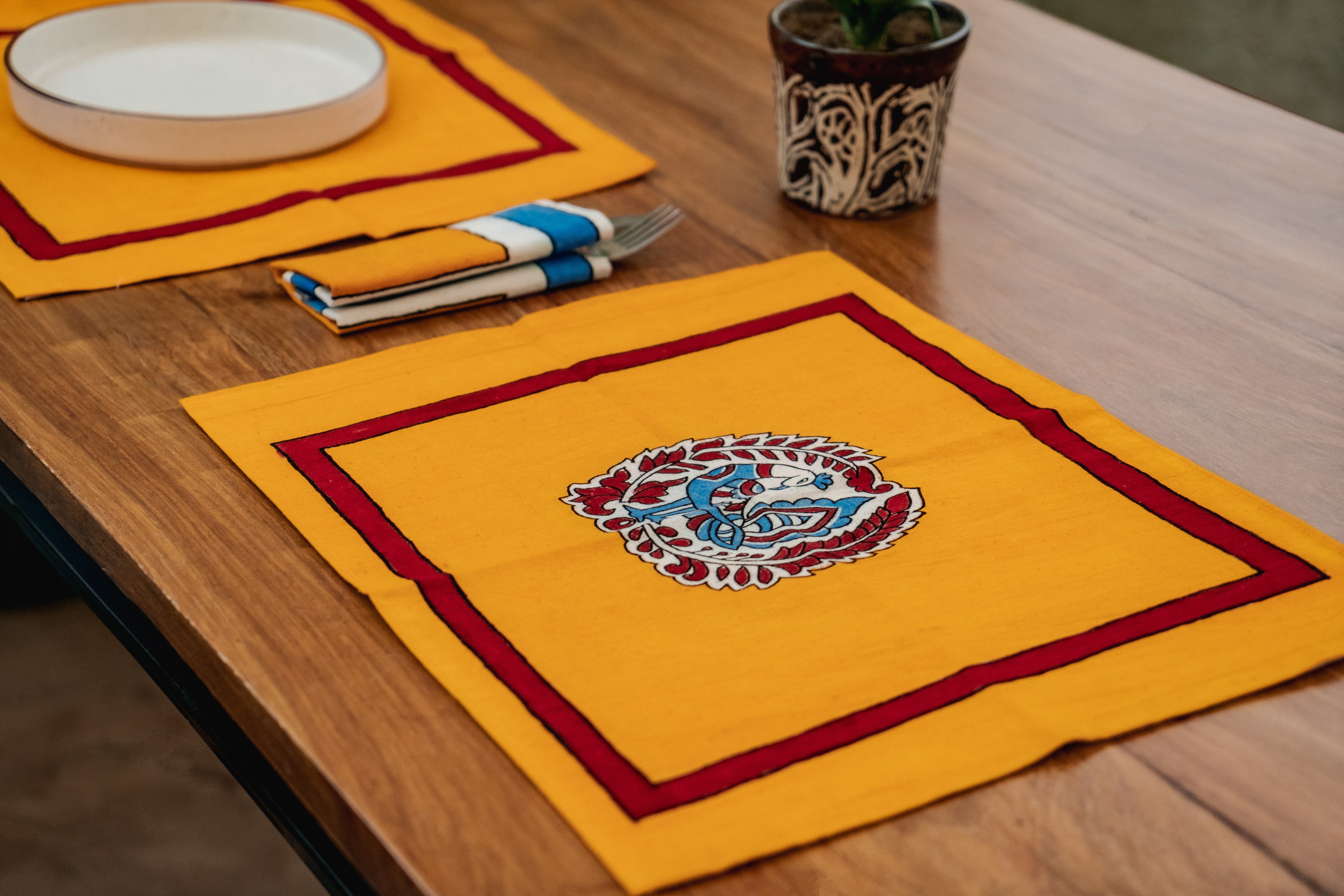 Mustard Annam Motif Placemat