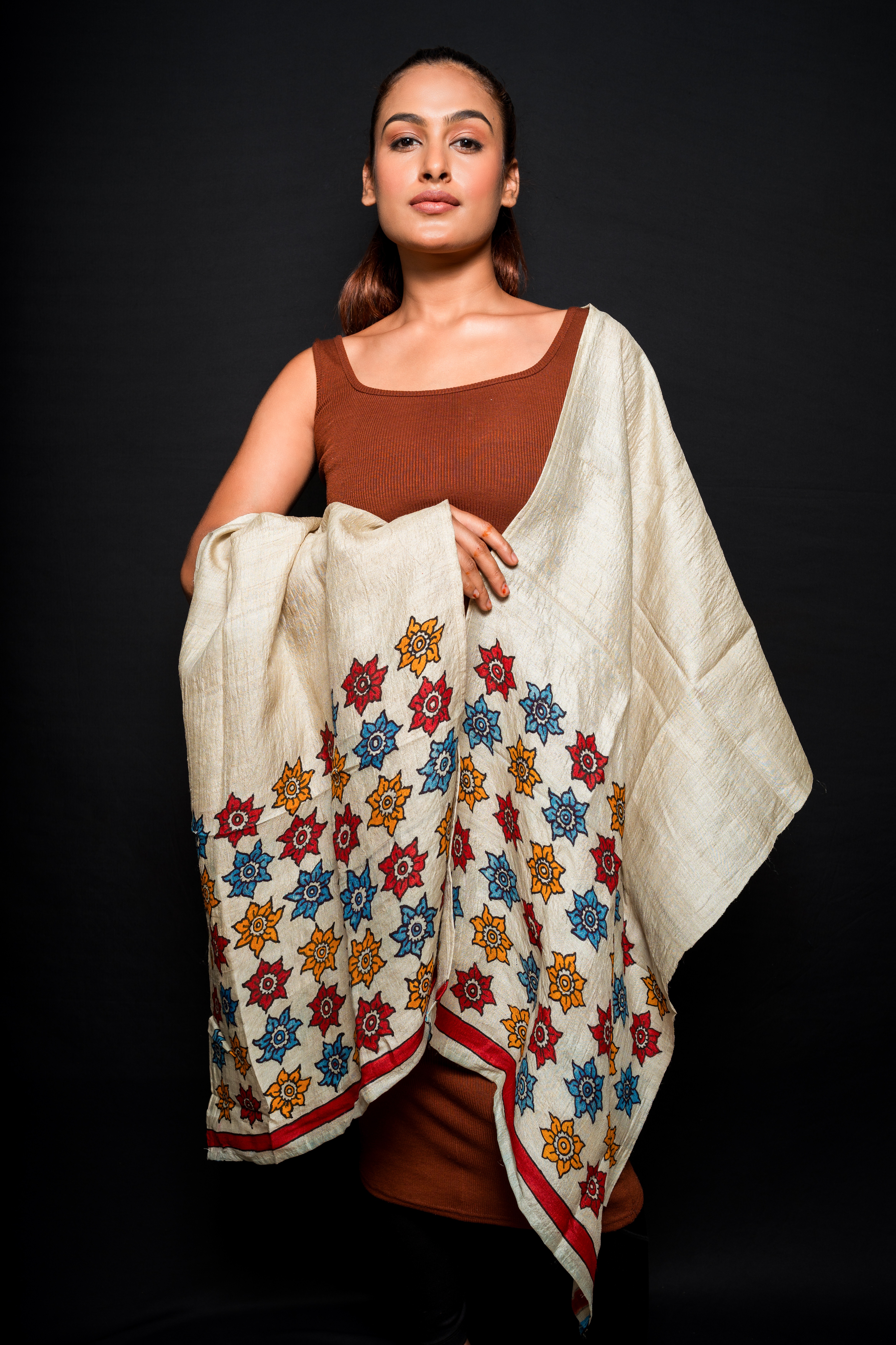 Floral Silk Stoll