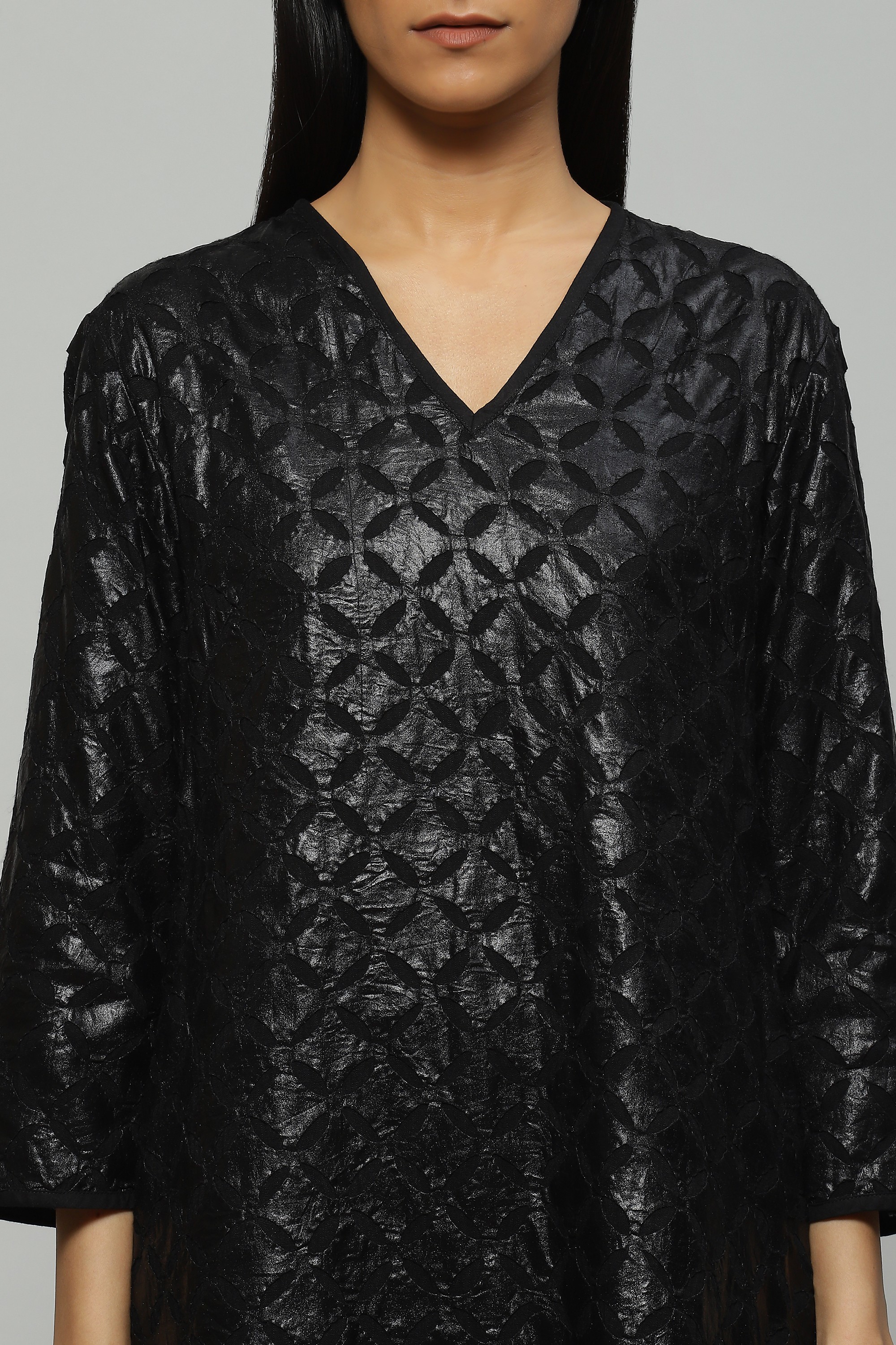 Foil Applique And Cutwork Dress