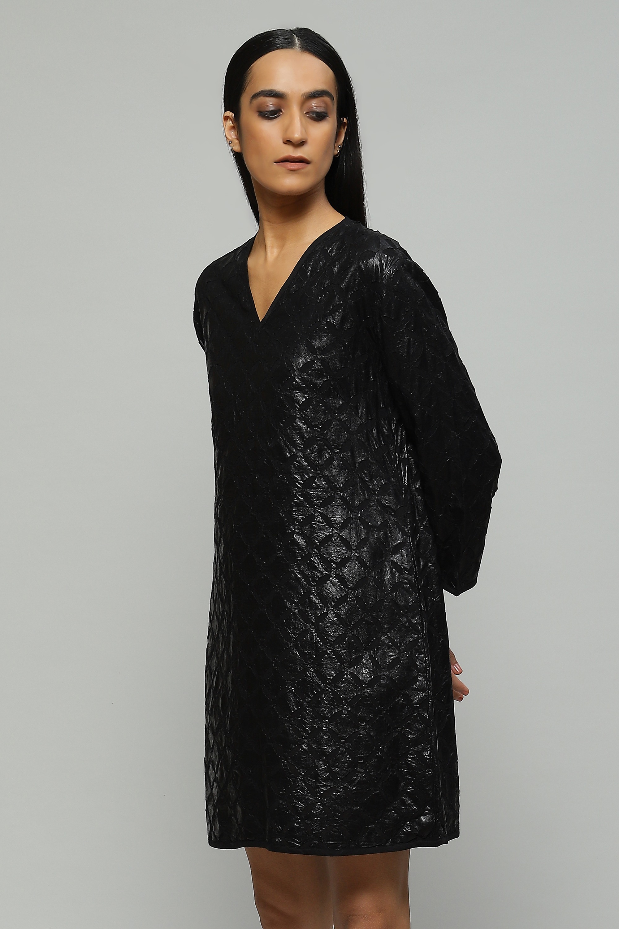 Foil Applique And Cutwork Dress