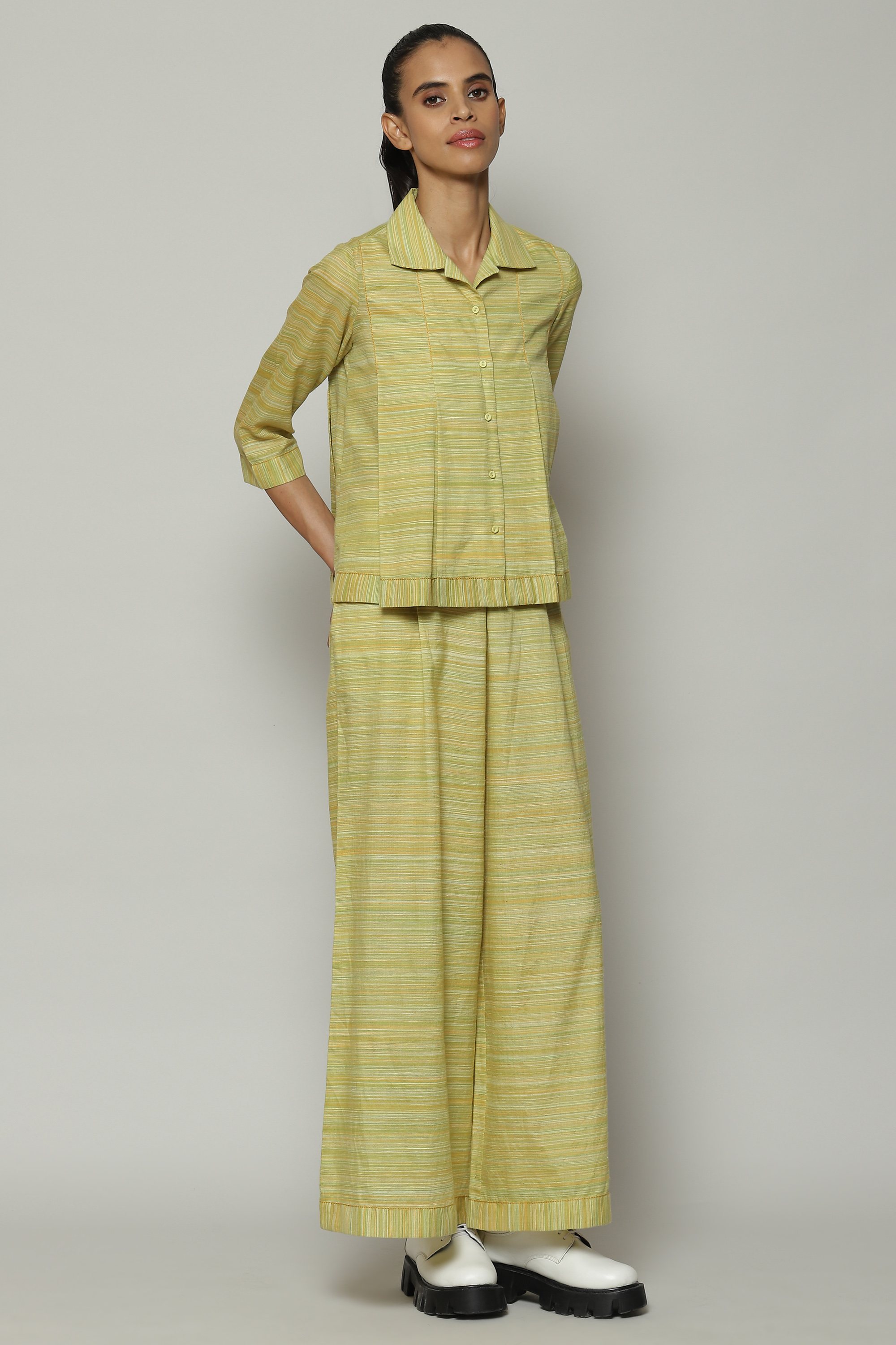 Space Dyed Handspun Handwoven Tencel Cotton Top