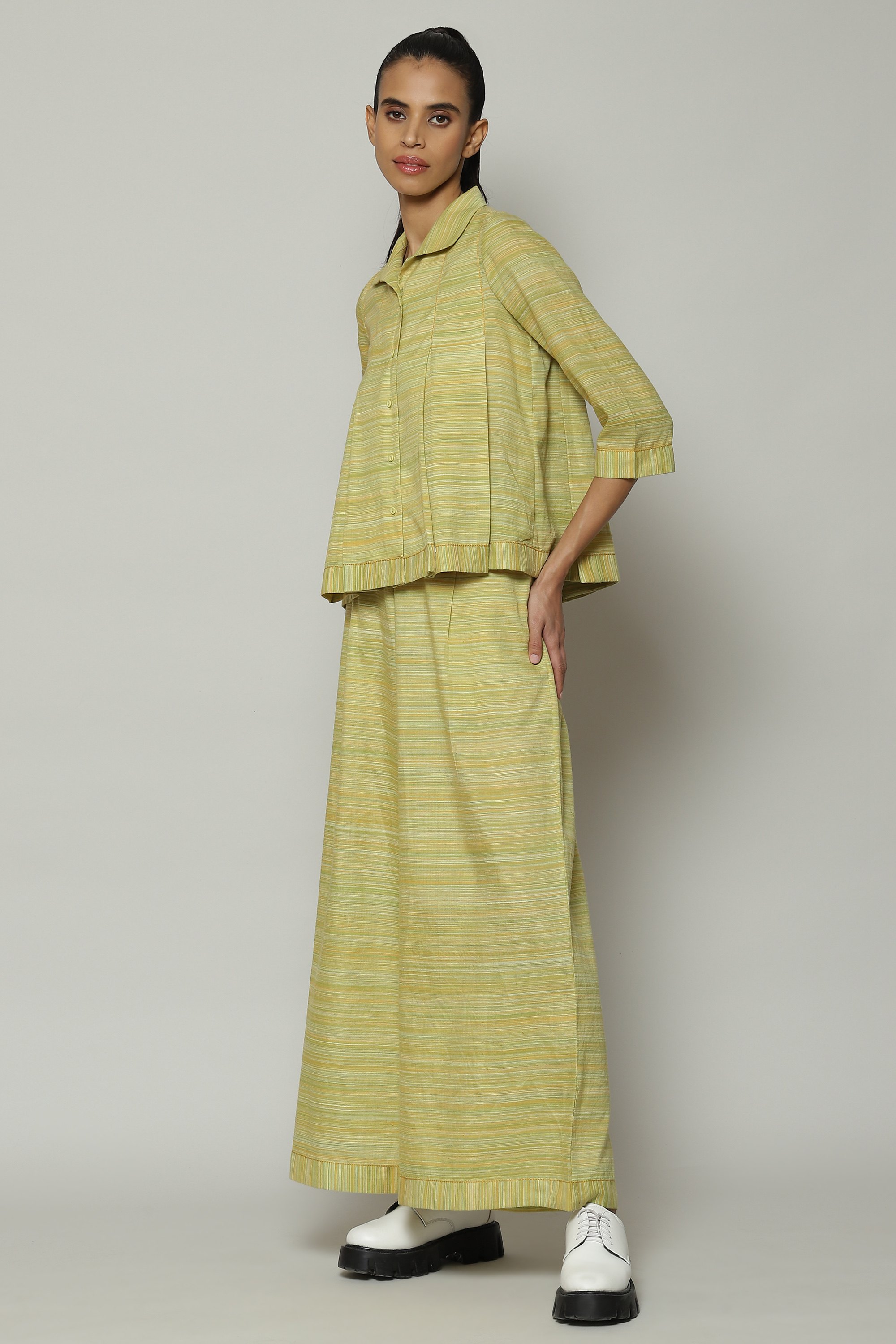 Space Dyed Handspun Handwoven Tencel Cotton Top