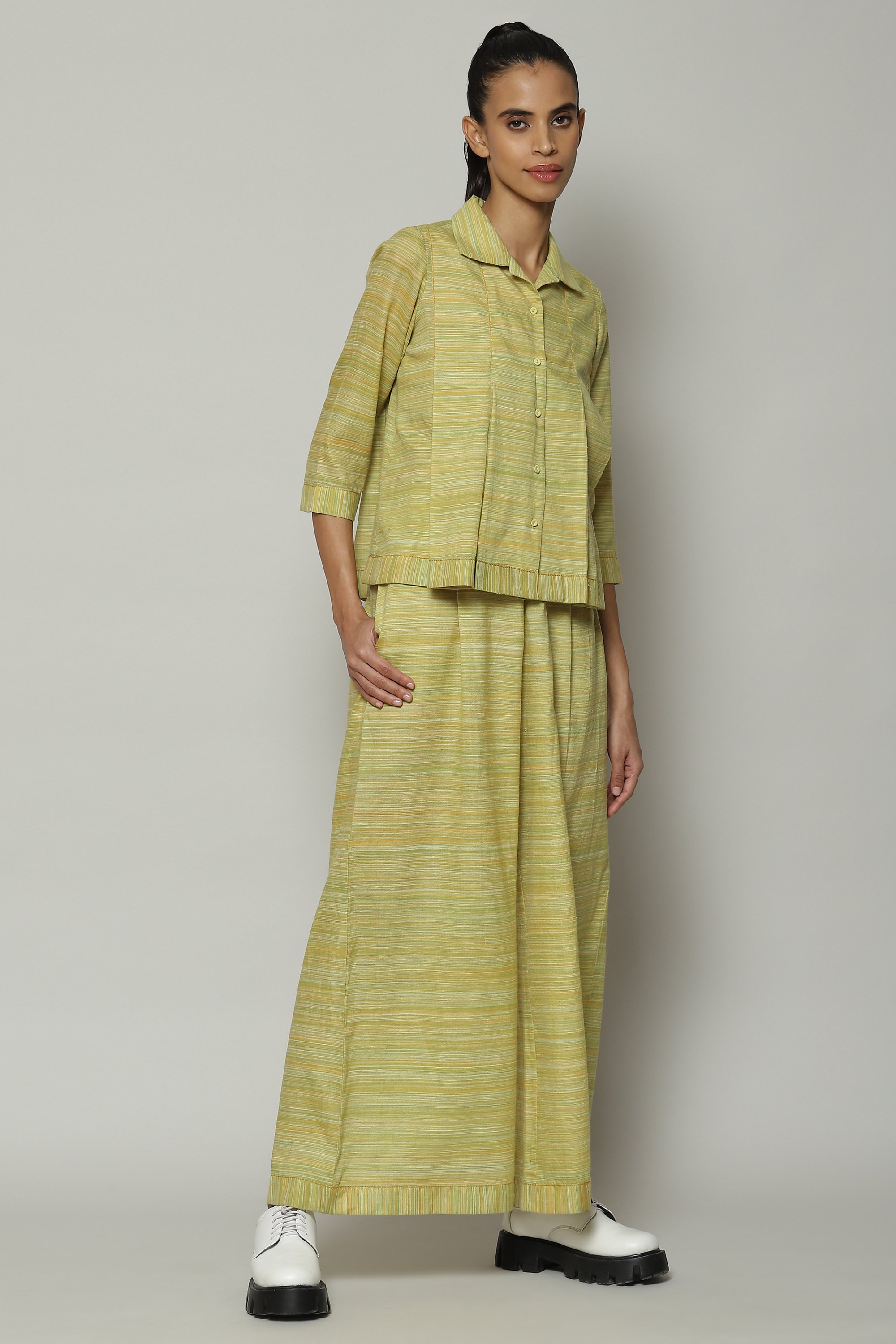 Space Dyed Handspun Handwoven Tencel Cotton Top