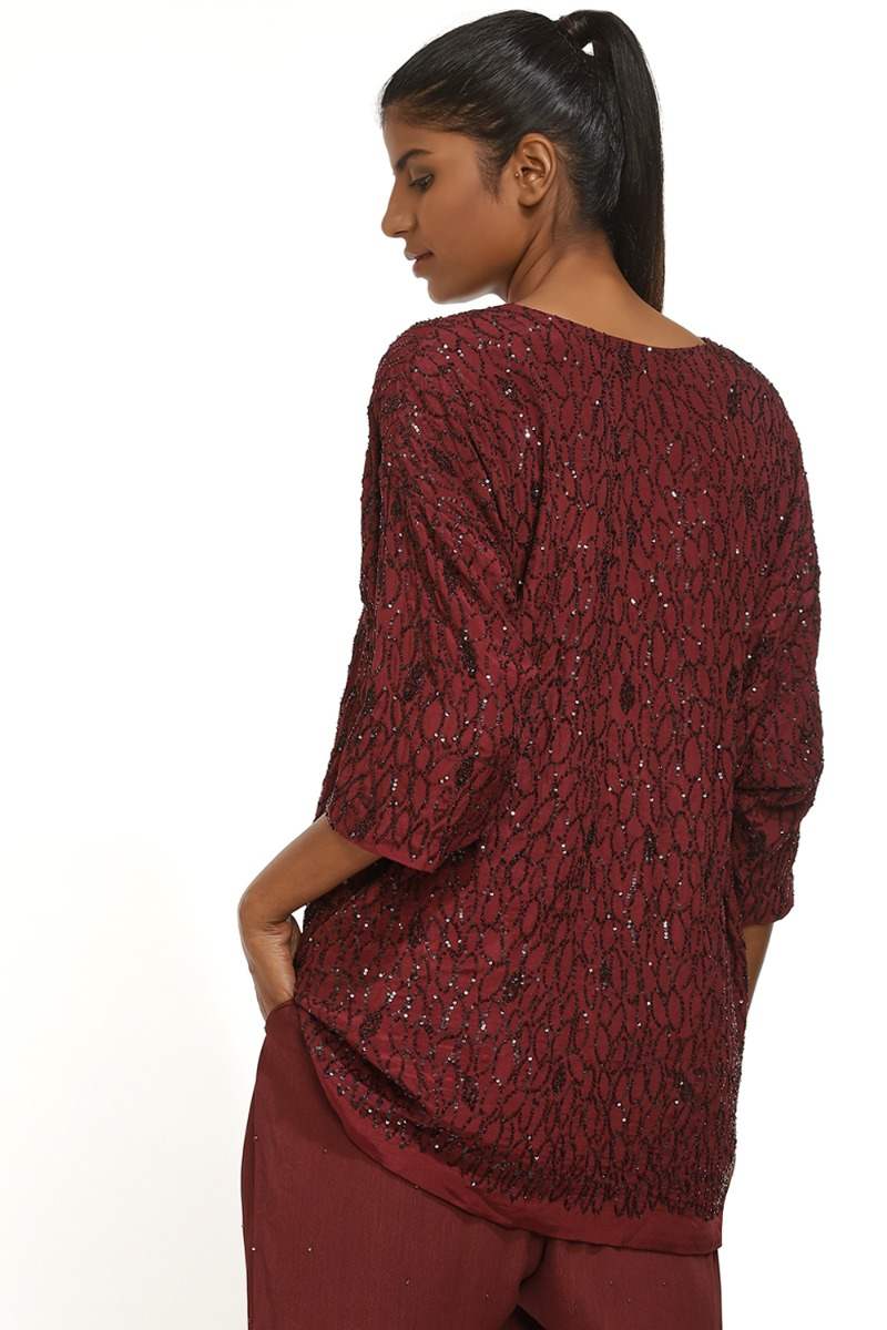 Jugnu Hand Embroidered Sequined Short Tunics