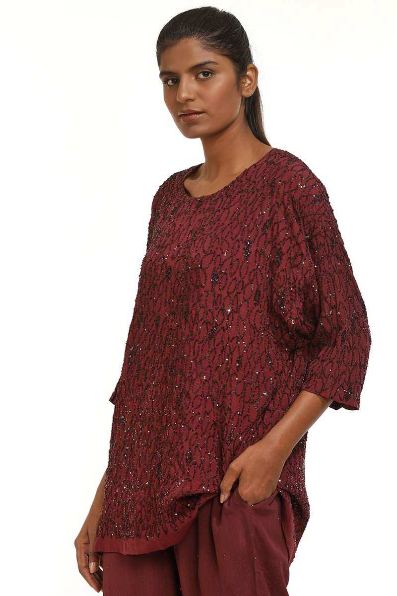 Jugnu Hand Embroidered Sequined Short Tunics