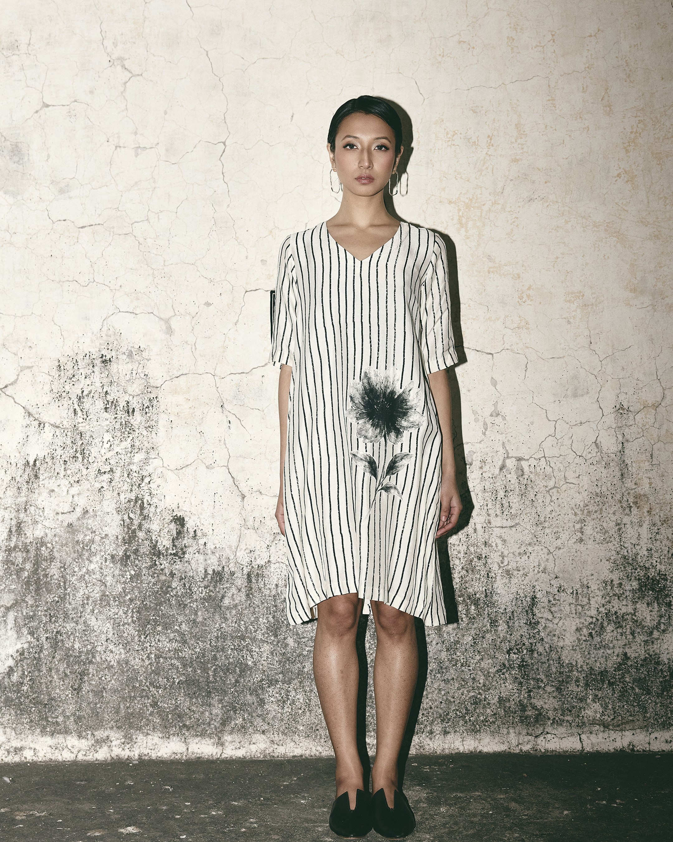 Stripe Bloom Dress