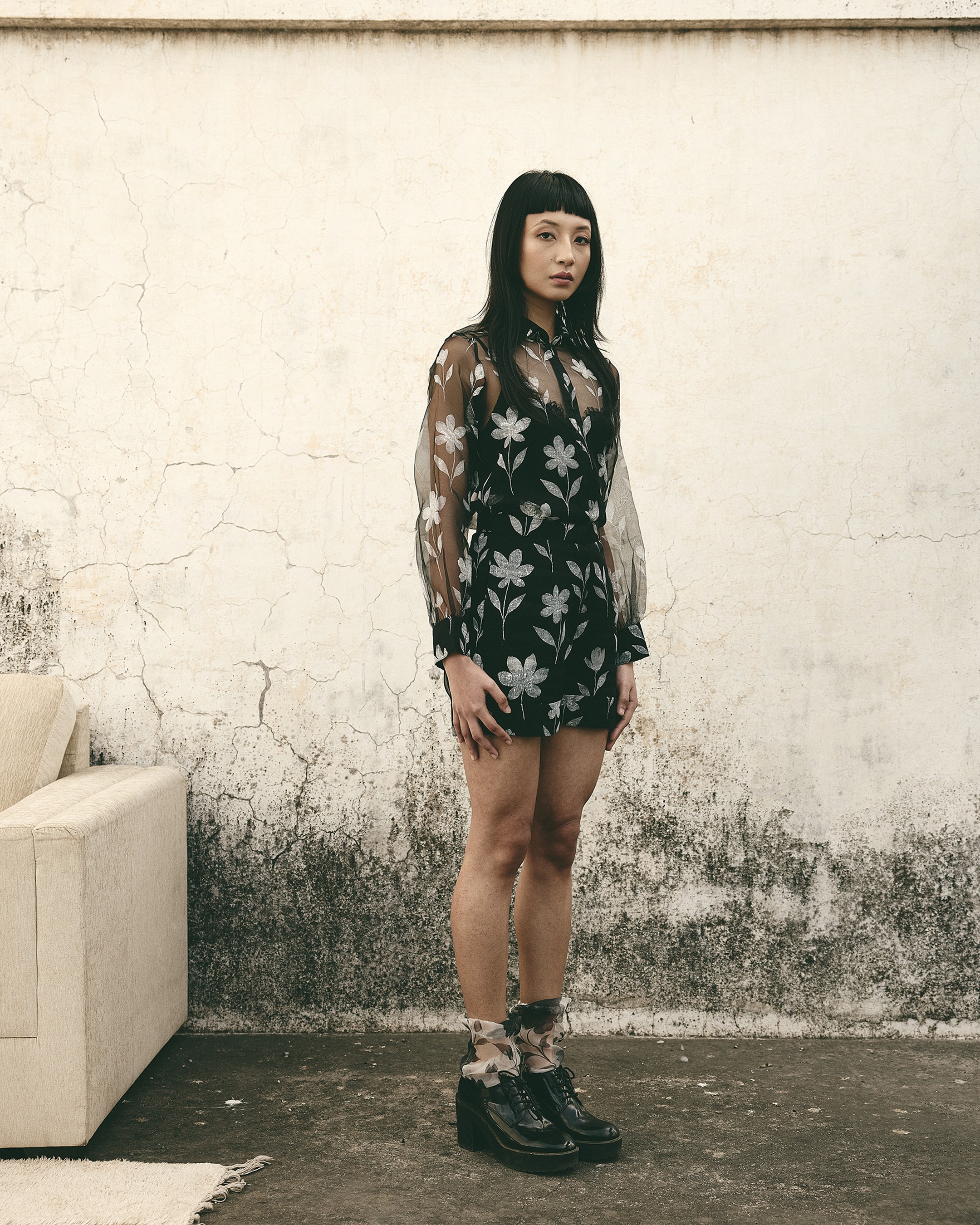 Floral Organza Shorts