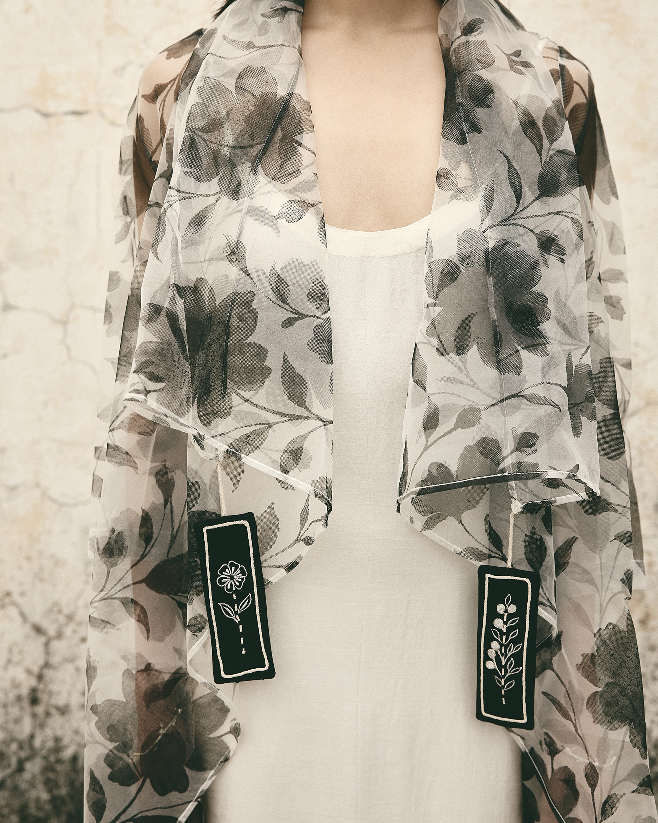 Floral Organza Cape