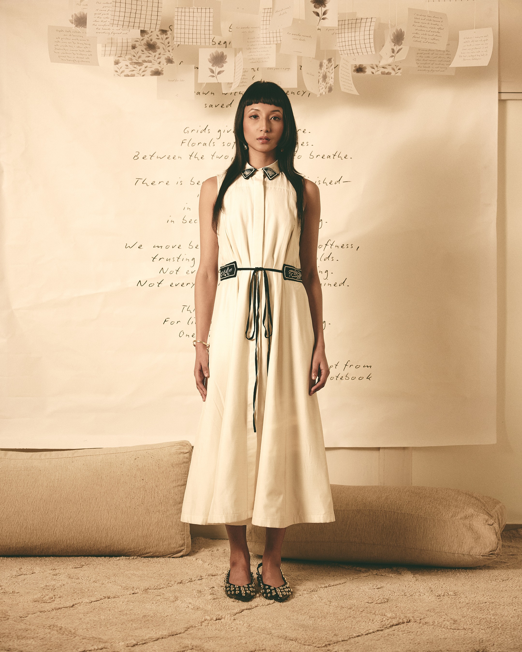 White Trench Dress