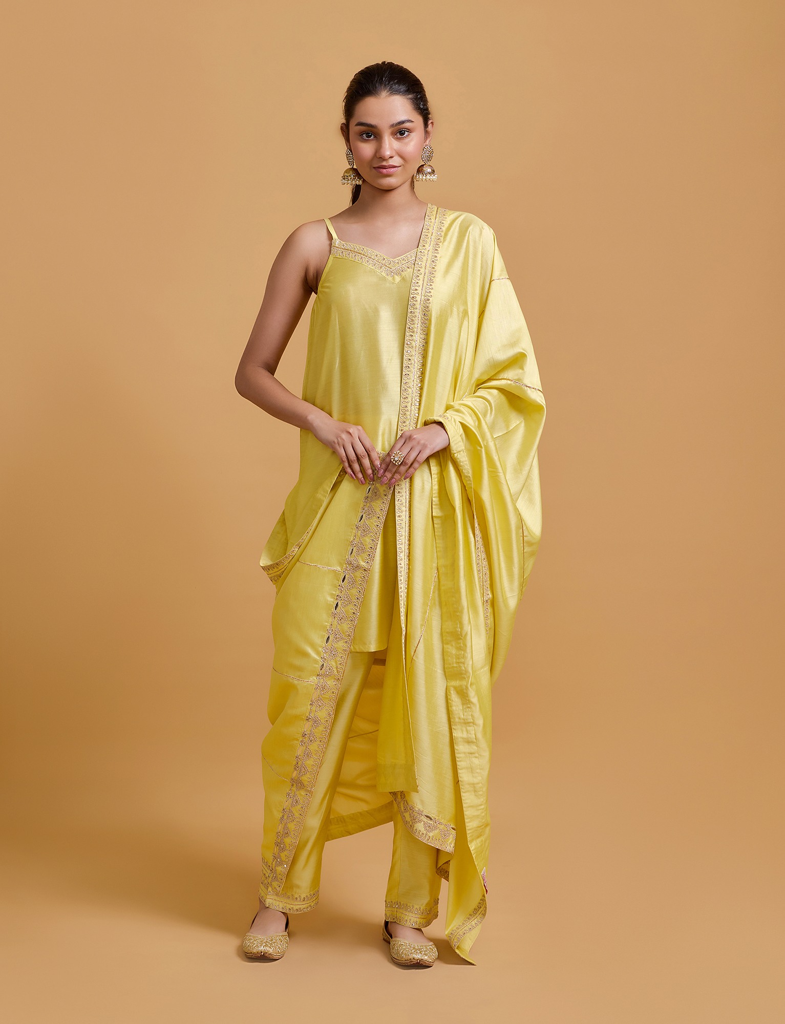 Zeenat Yellow Dupatta