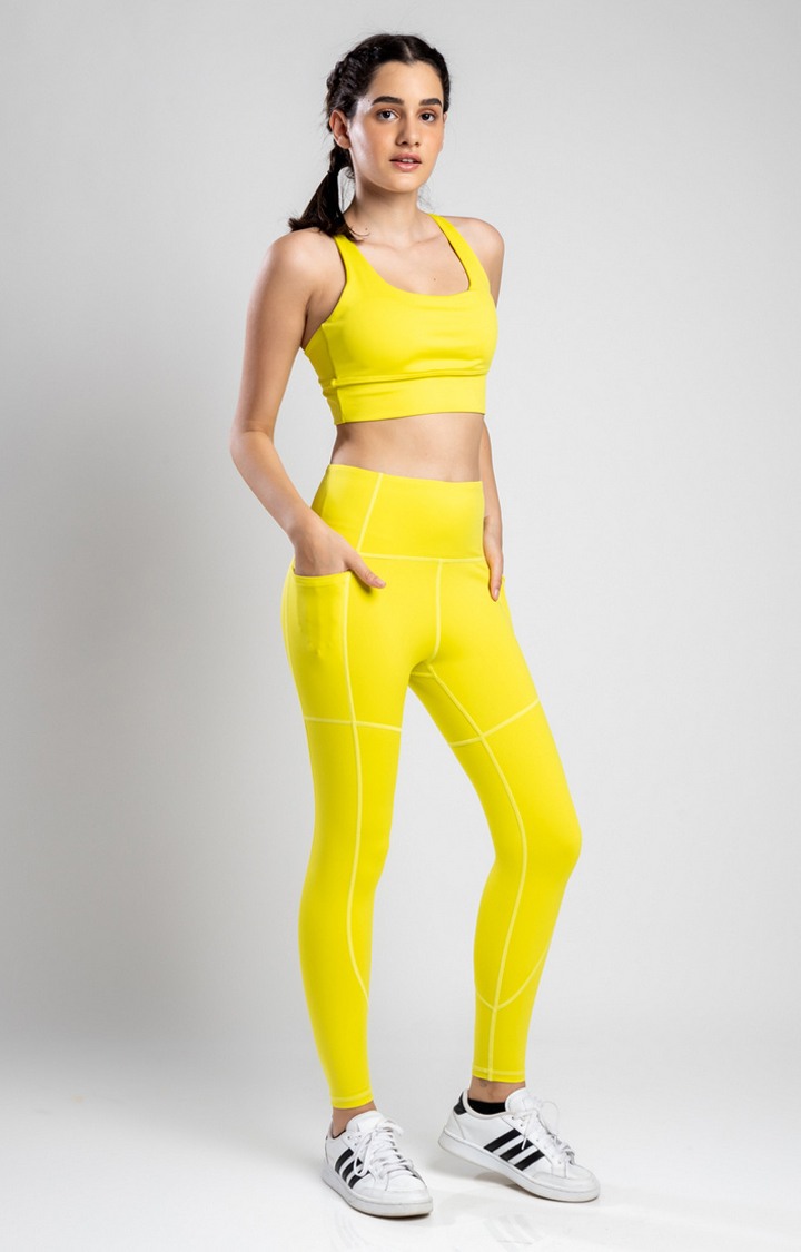 Women's Yellow Sports Bra