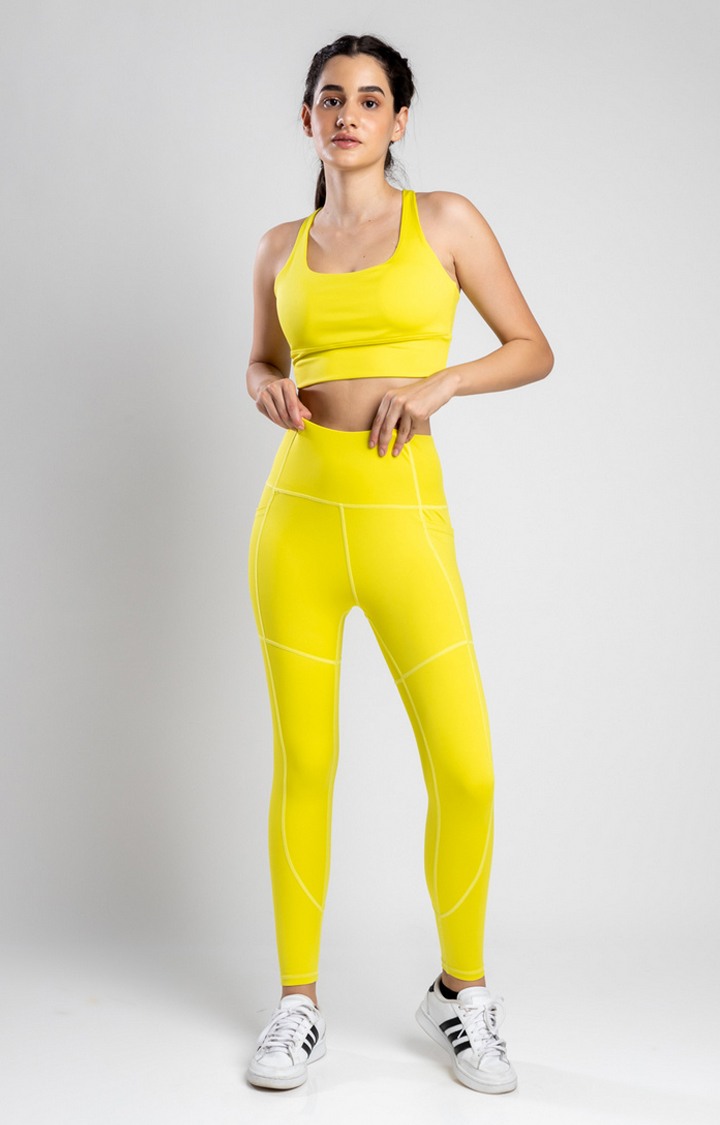 Women's Yellow Sports Bra