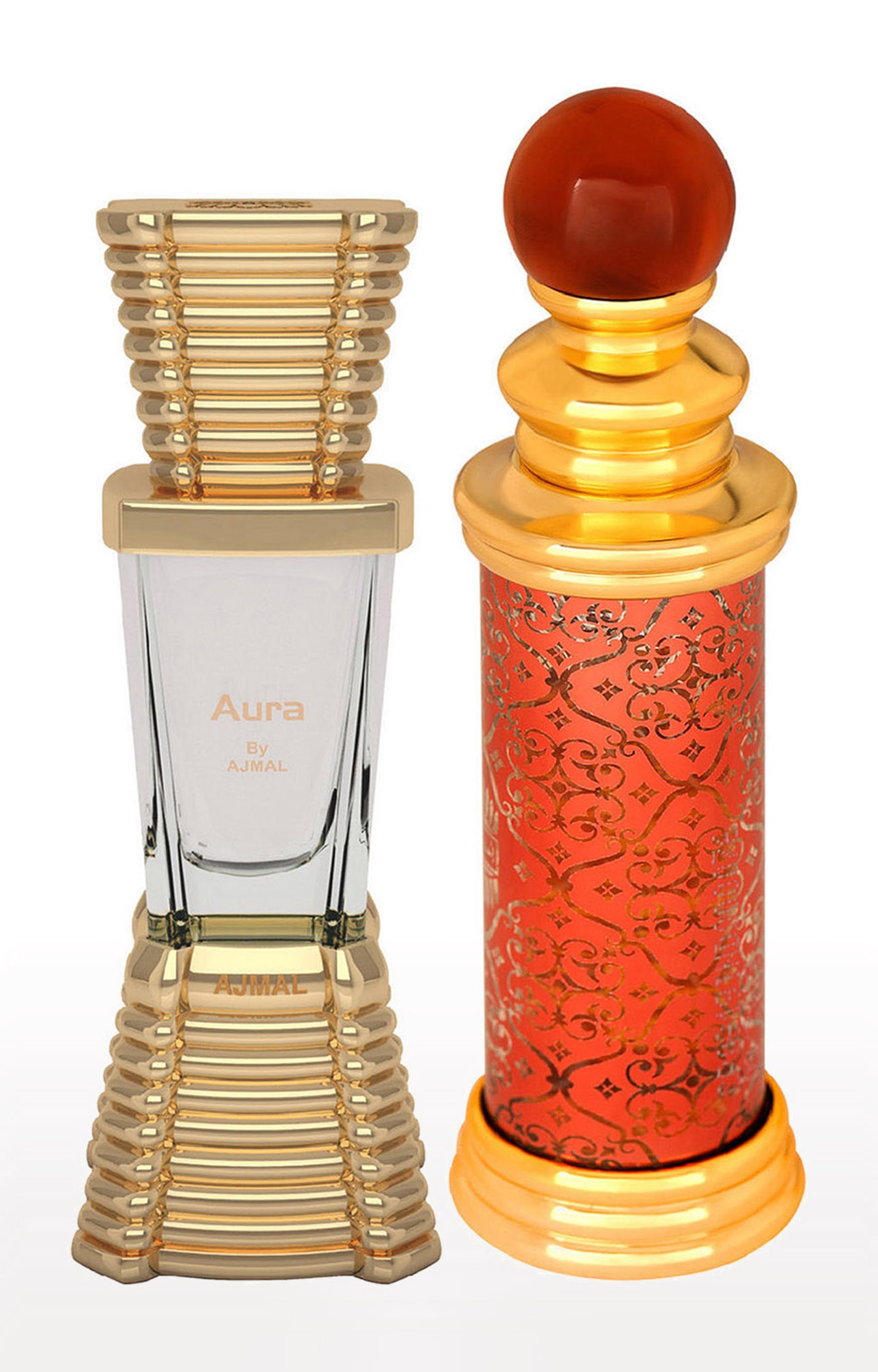 Ajmal | Ajmal Aura Concentrated Perfume Oil Alcohol-free Attar 10ml for Unisex and Classic Oud Concentrated Perfume Oil Oudh Alcohol-free Attar 10ml for Unisex 0