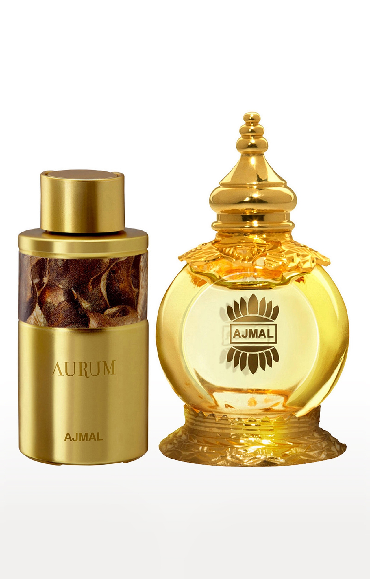 Ajmal | Ajmal Aurum Concentrated Perfume Oil Alcohol-free Attar 10ml for Women and Mukhallat AL Wafa Concentrated Perfume Oil Oriental Musky Alcohol-free Attar 12ml for Unisex 0