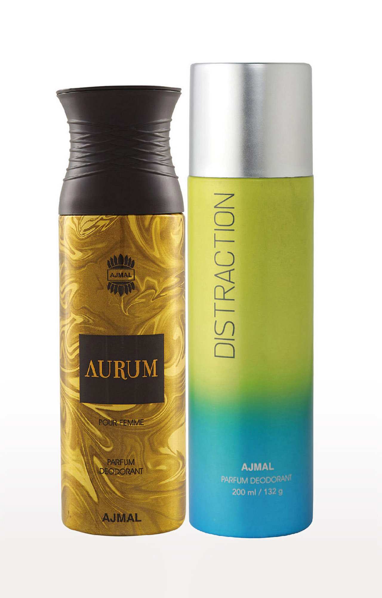 Ajmal Distraction Deodorant 200 Ml For Unisex And Ajmal Nightingale Deodorant 200 Ml For Unisex And Ajmal Aretha Edp 50 Ml For Women  