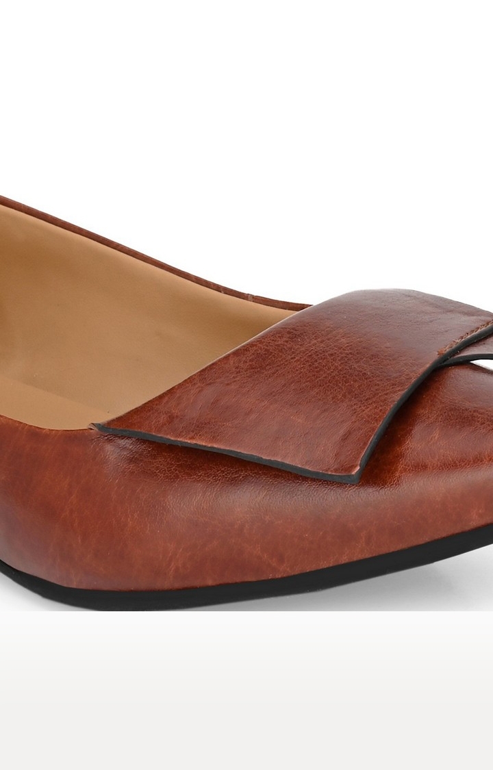 AADY AUSTIN | Aady Austin Women's Trendy Brown Pointed Toe Flats 5