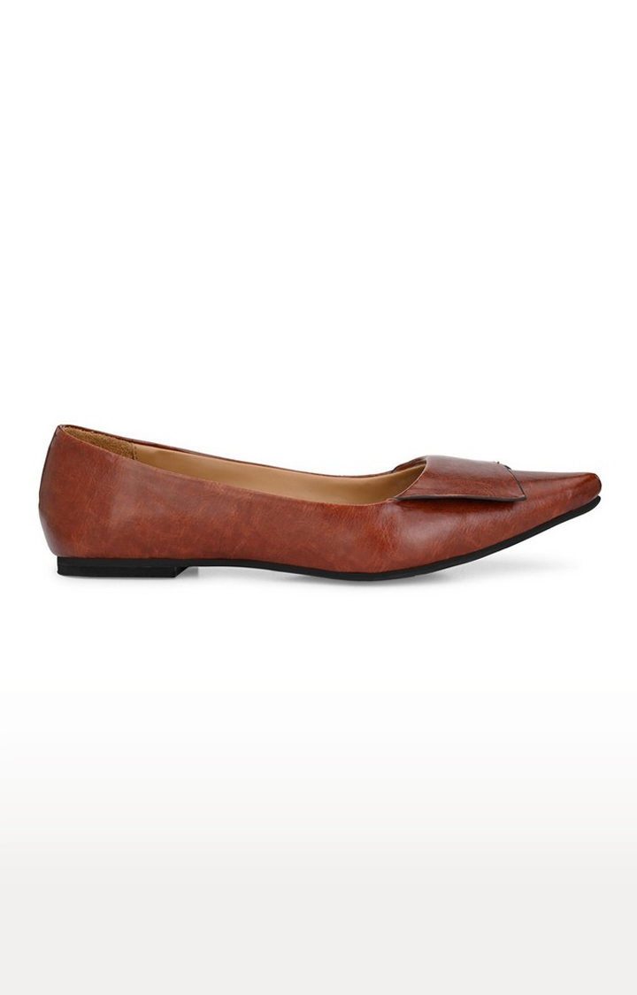 AADY AUSTIN | Aady Austin Women's Trendy Brown Pointed Toe Flats 1